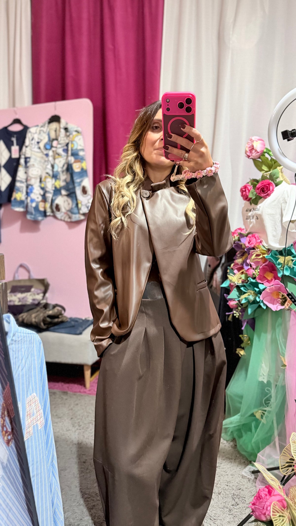 Blazer ecopelle moro