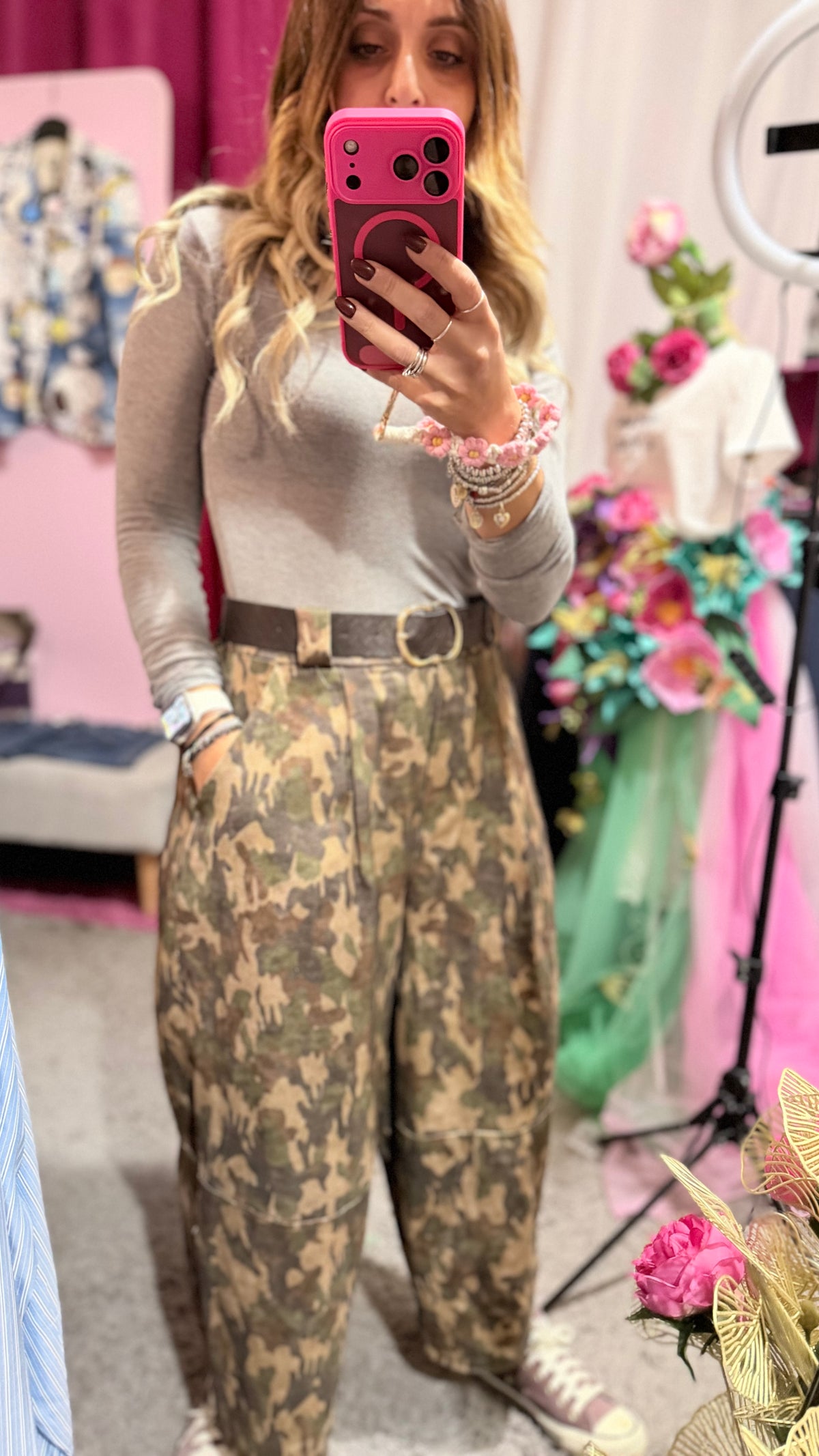 Pantalone mimetico balloon
