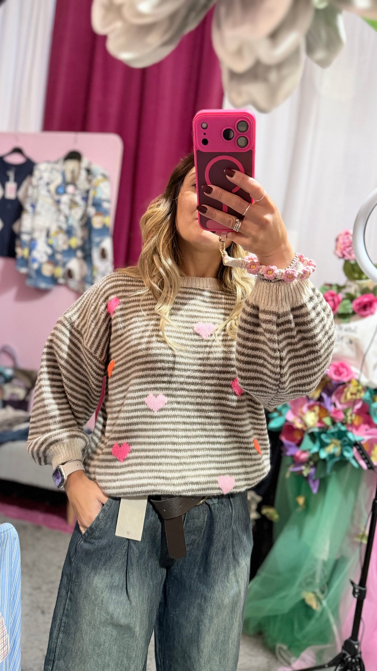 Pullo righe e cuori