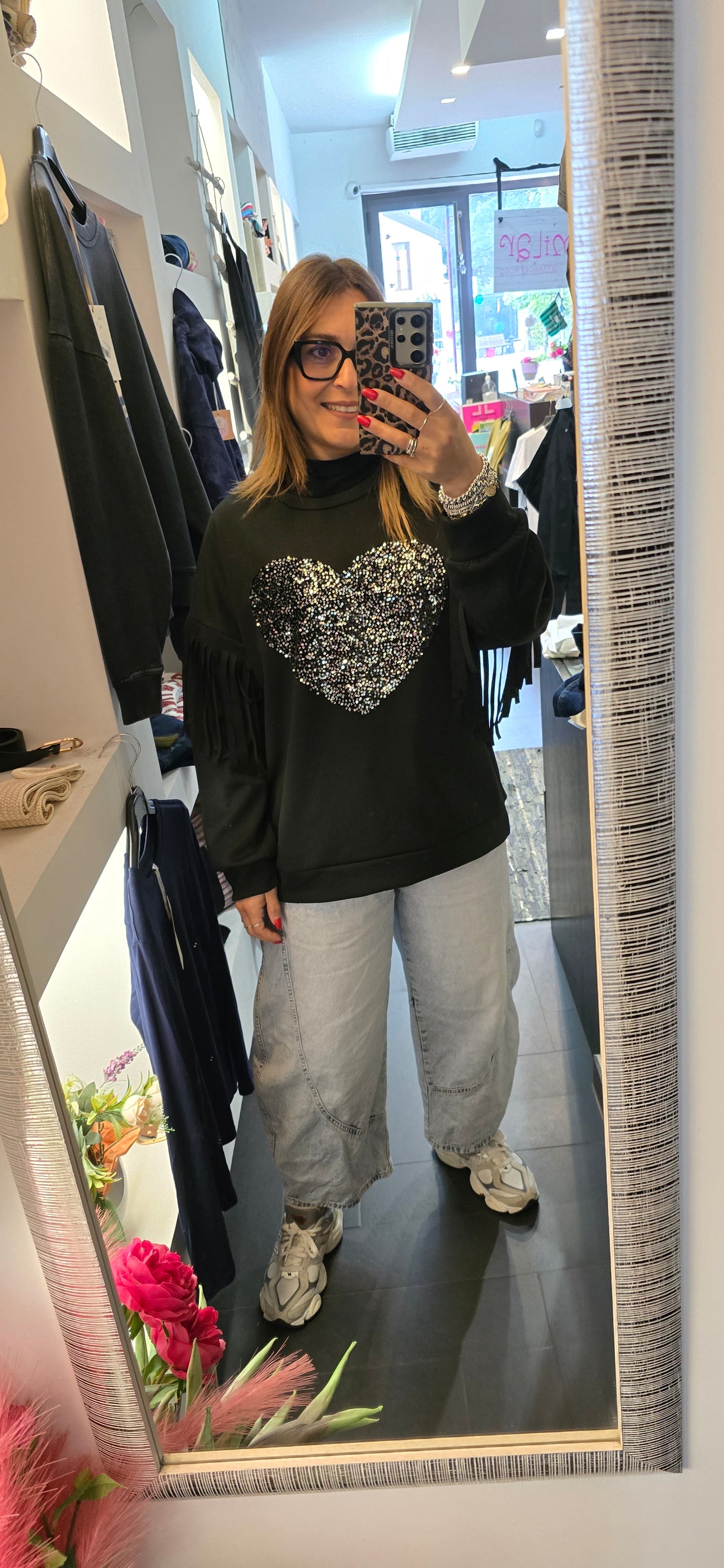 Felpa cuore mood