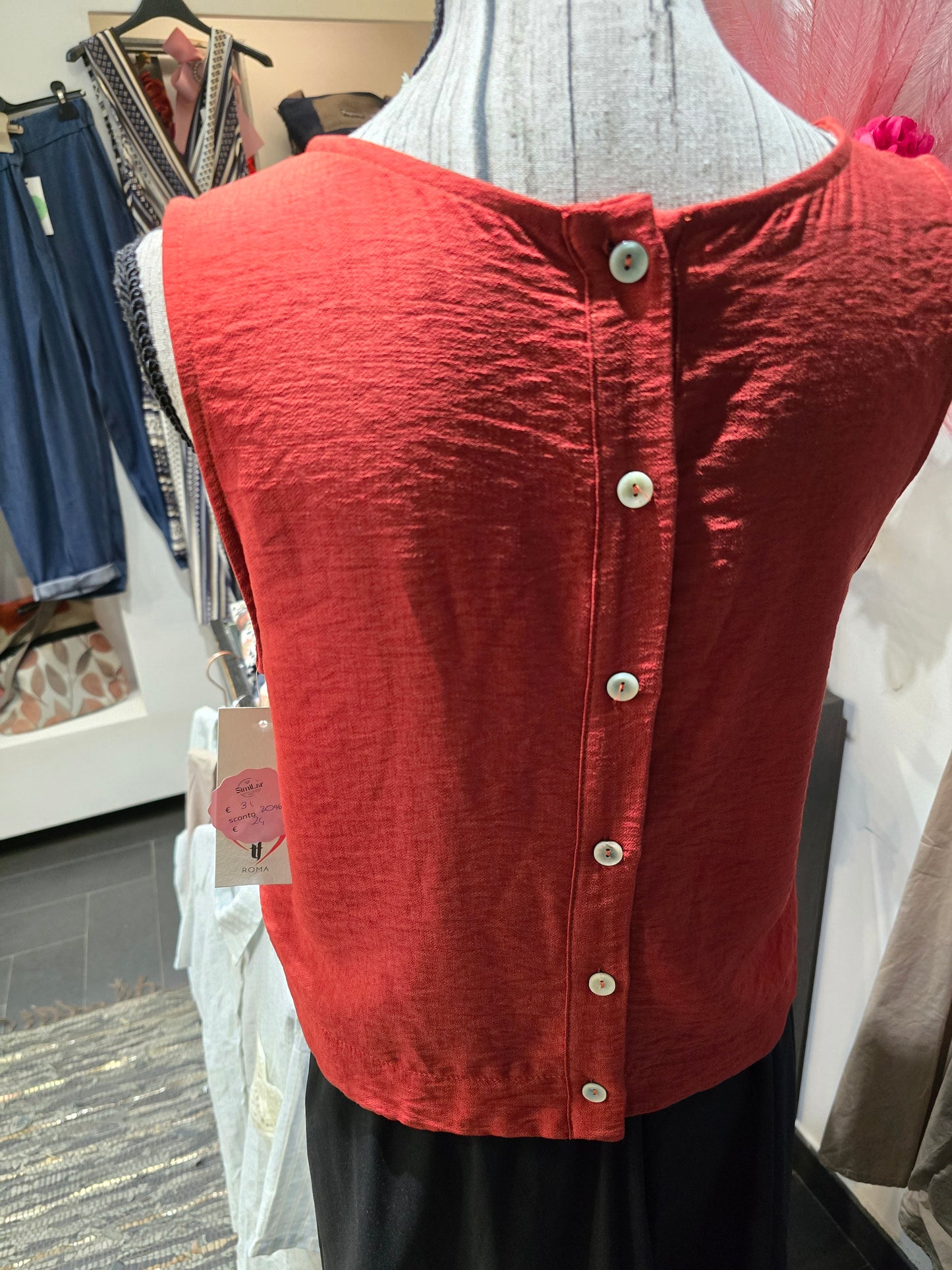 Blusa incrociata arancio