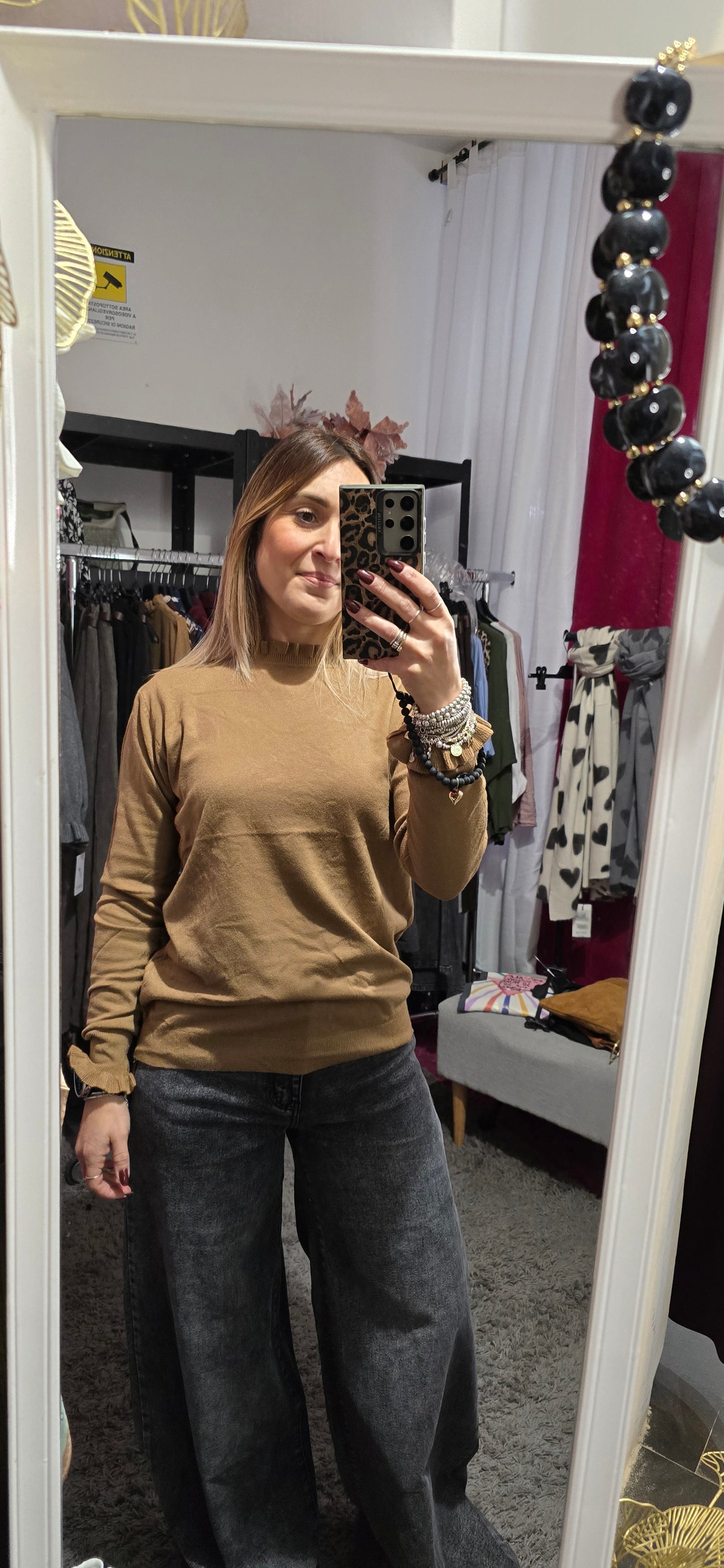 Lupetto voila' cuoio