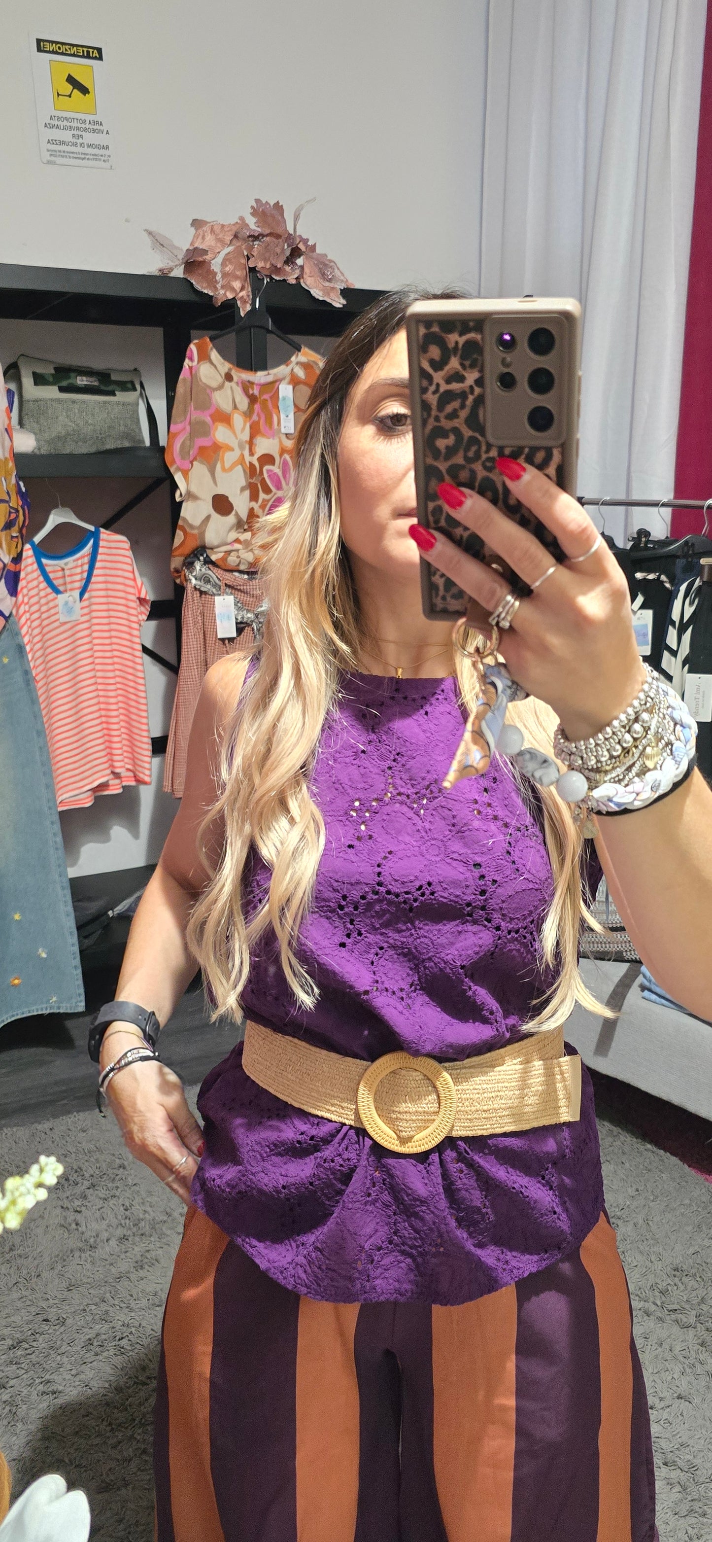Blusa sangallo viola