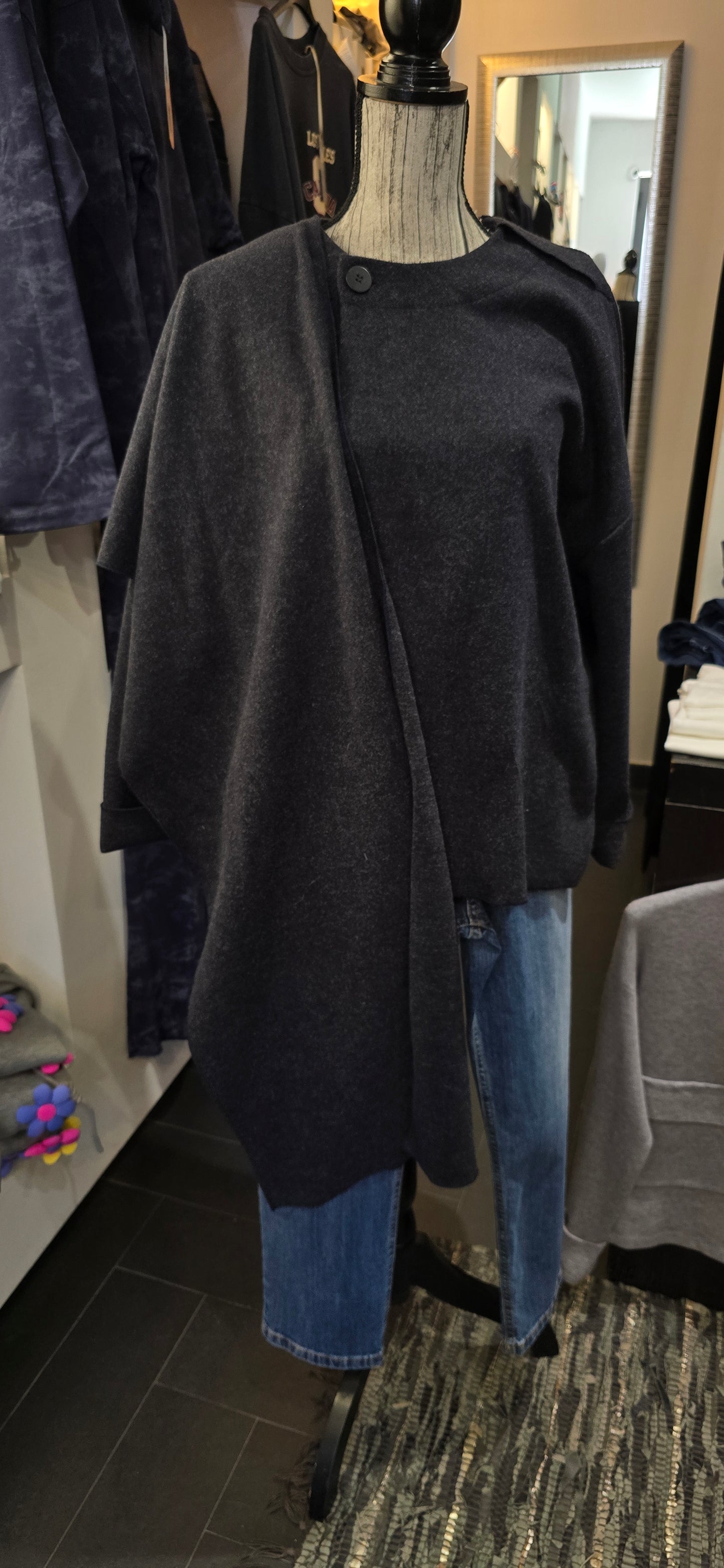 Cappottino a scialle blu