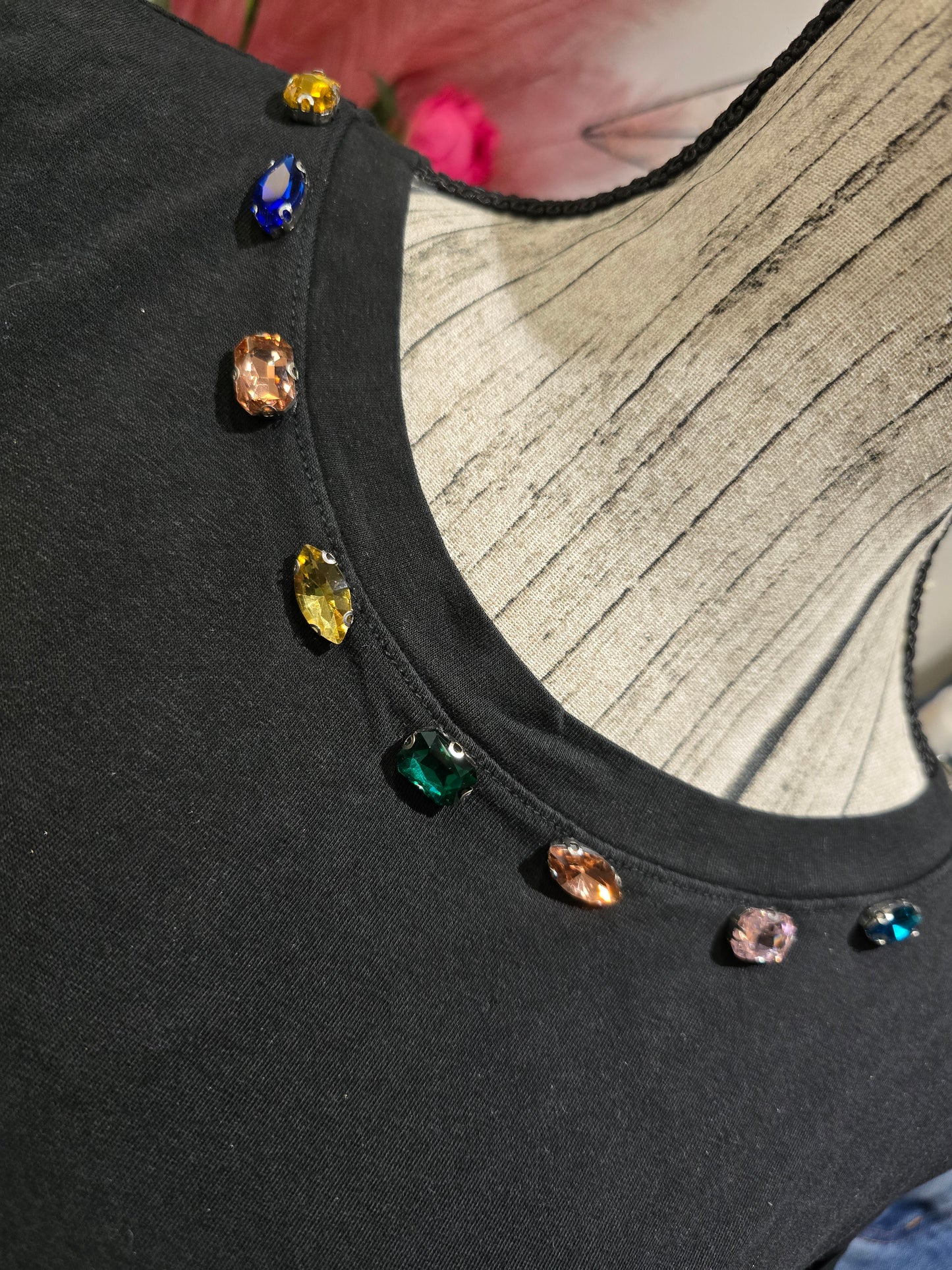 t shirt con strass