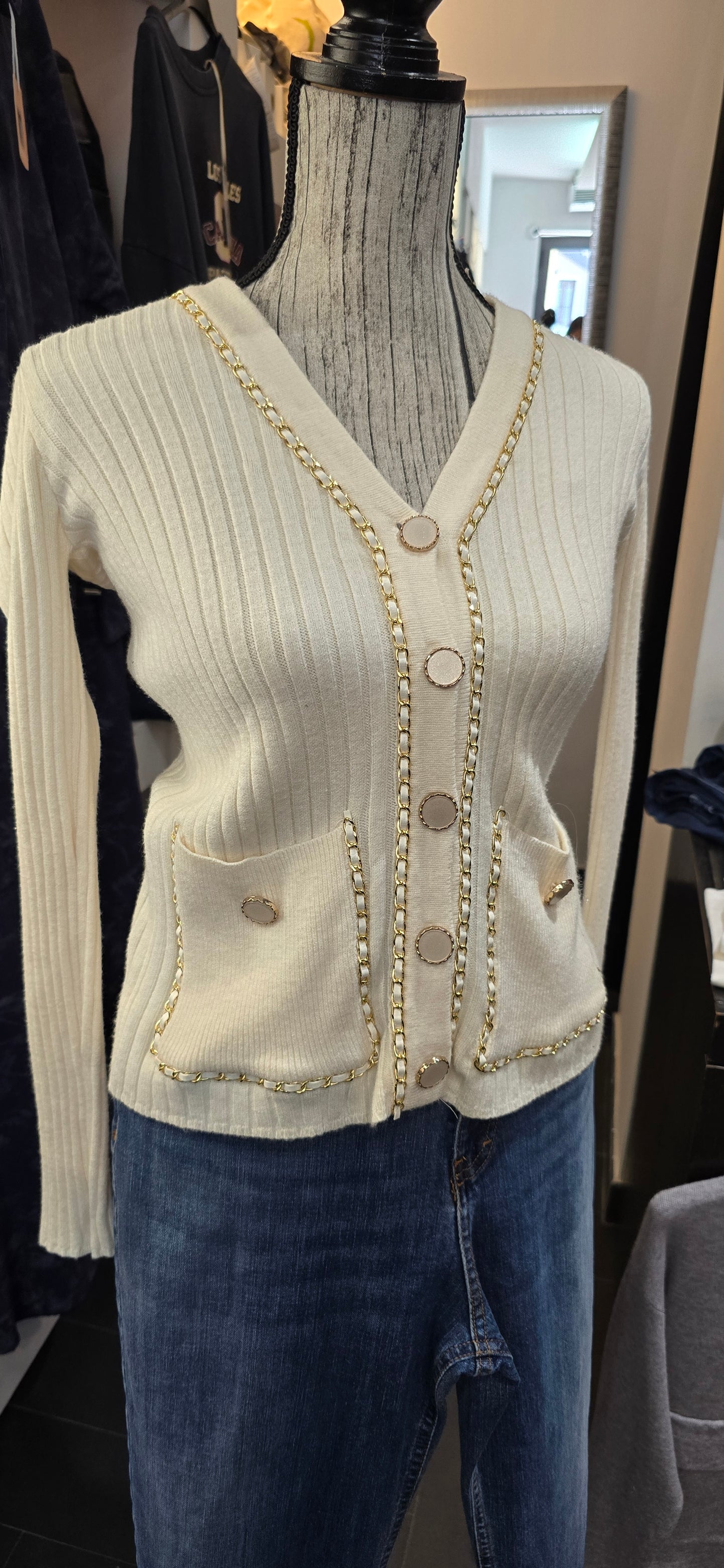 Cardigan oro