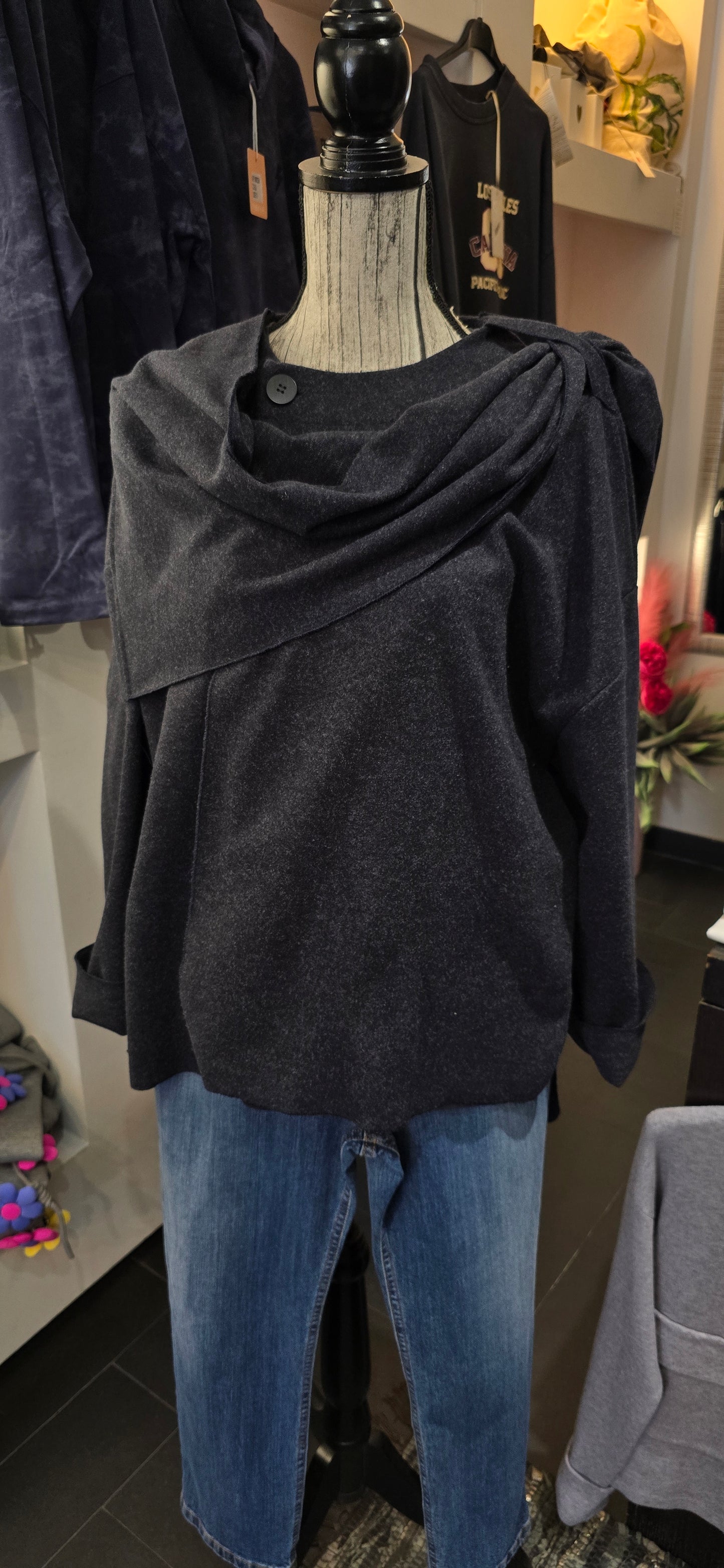 Cappottino a scialle blu