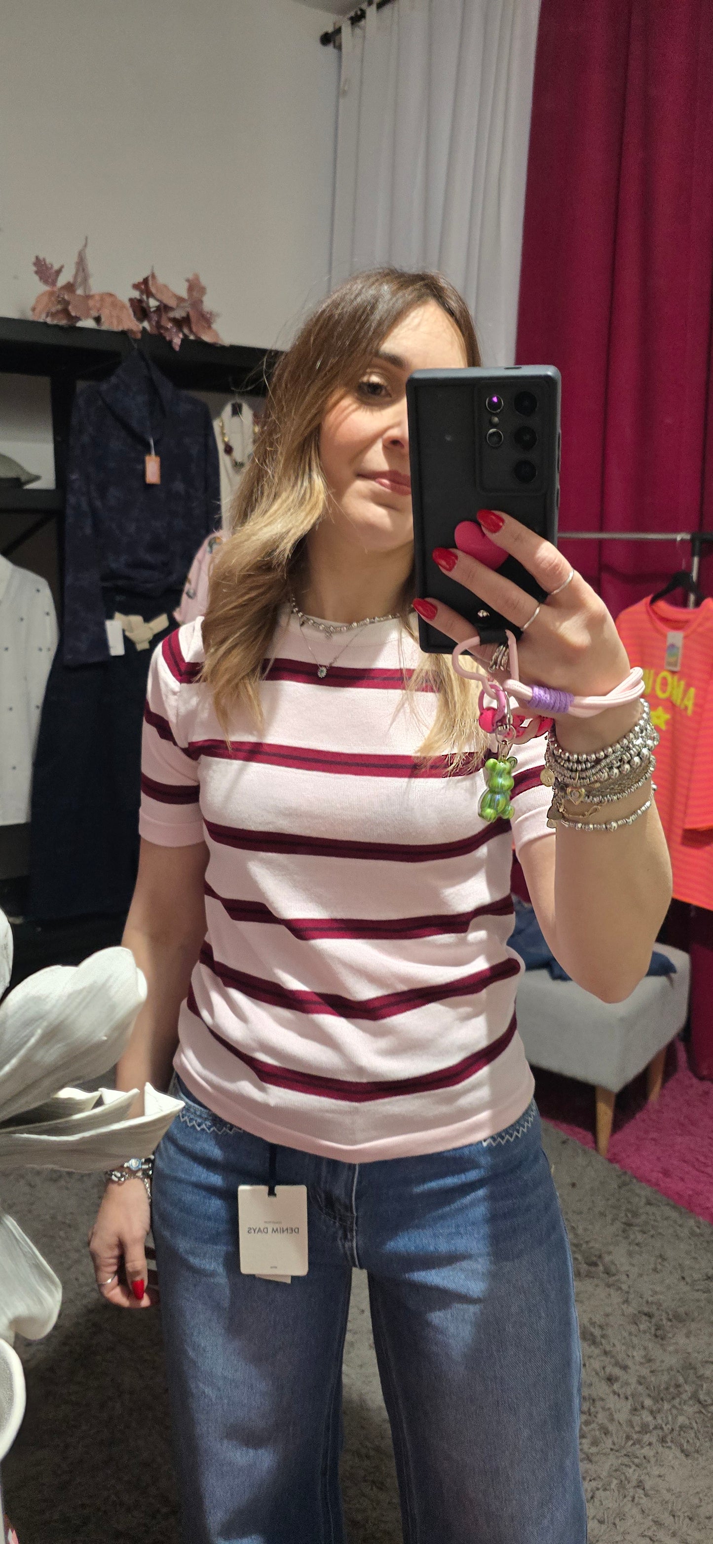 T shirt viscosa righe