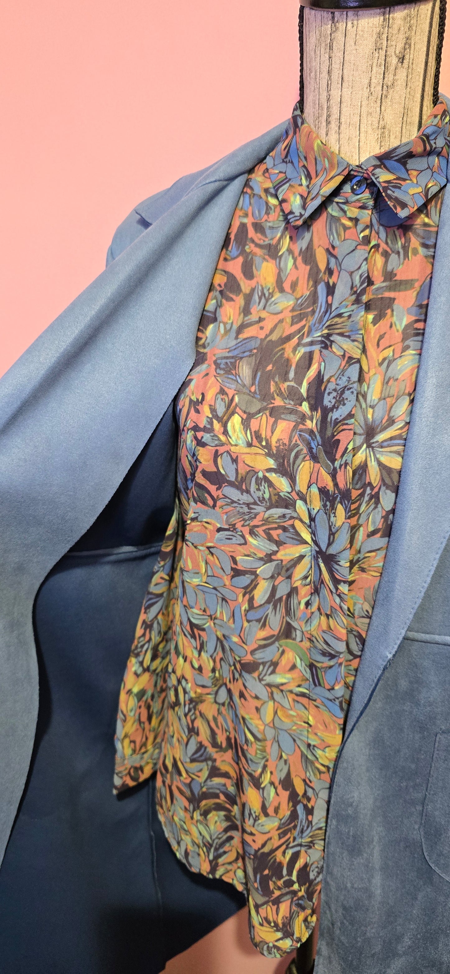 Camicia foglie salmone