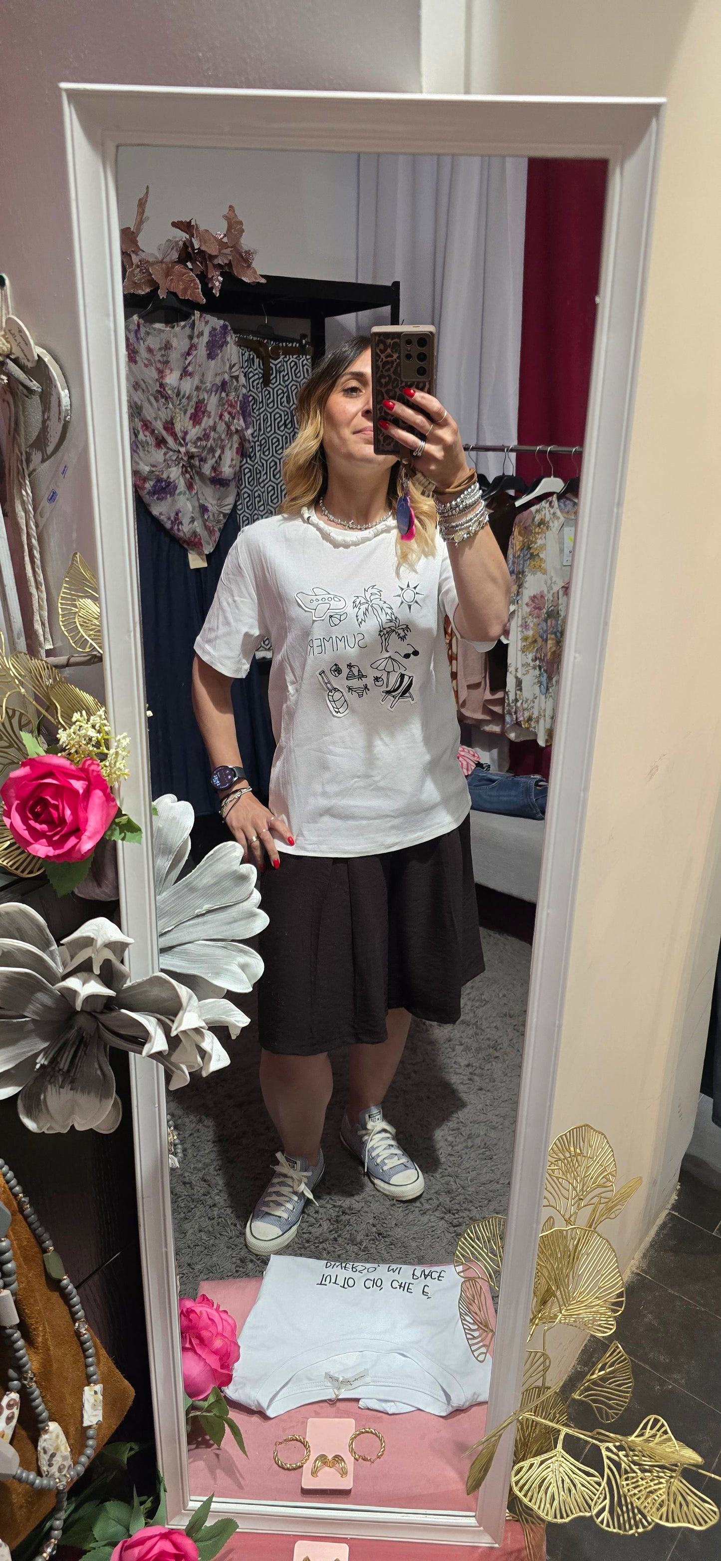 T shirt summer con collana