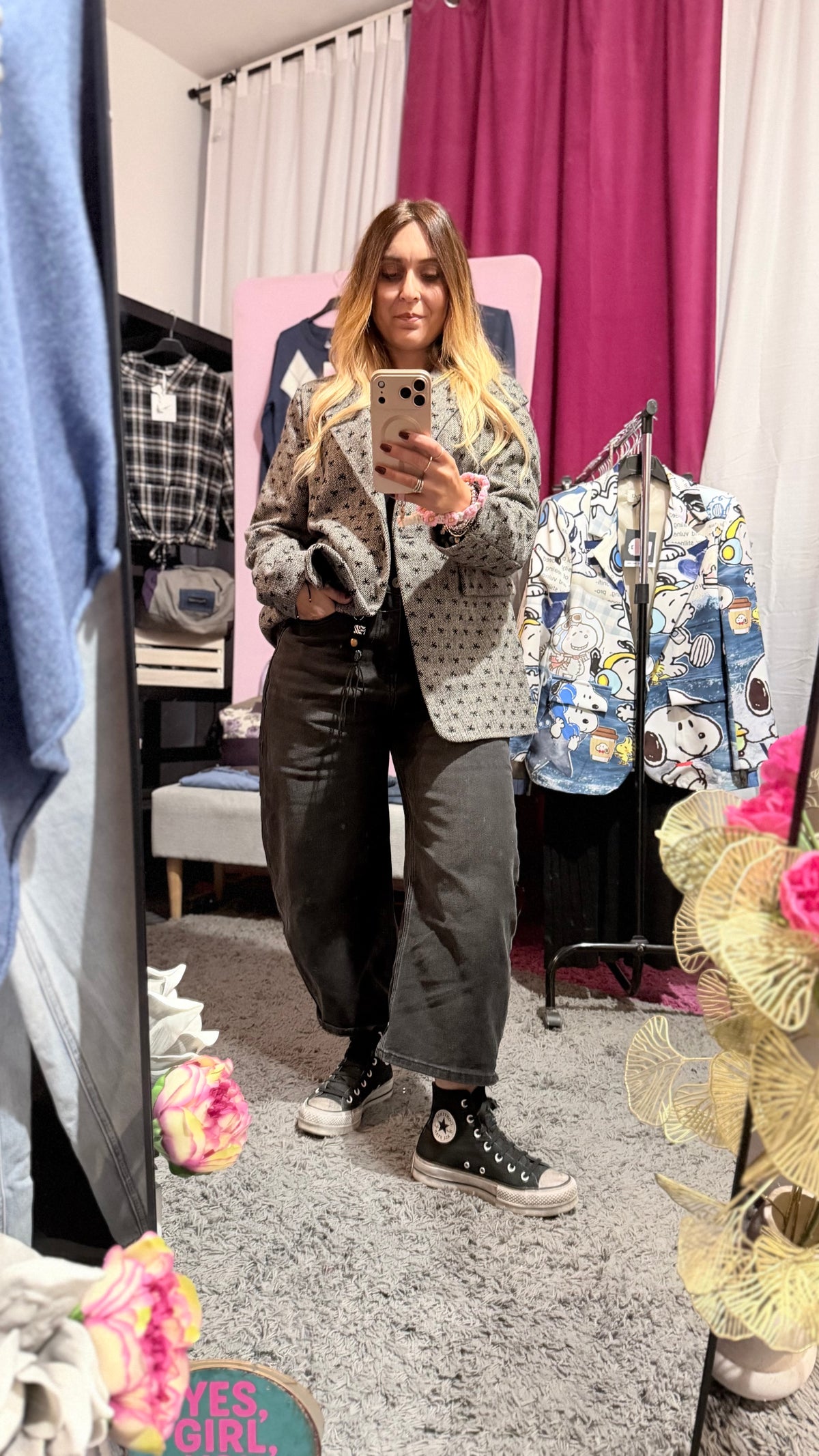 Blazer fiocchetti nero
