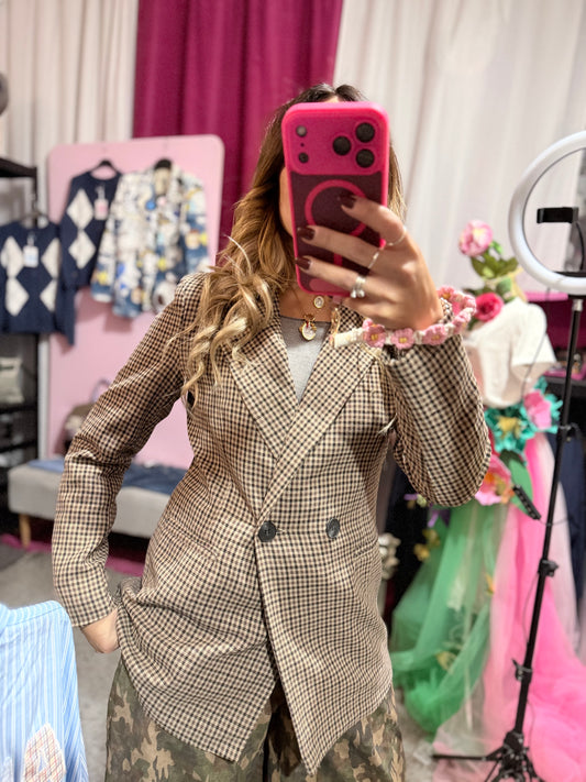 Blazer fantasia doppiopetto