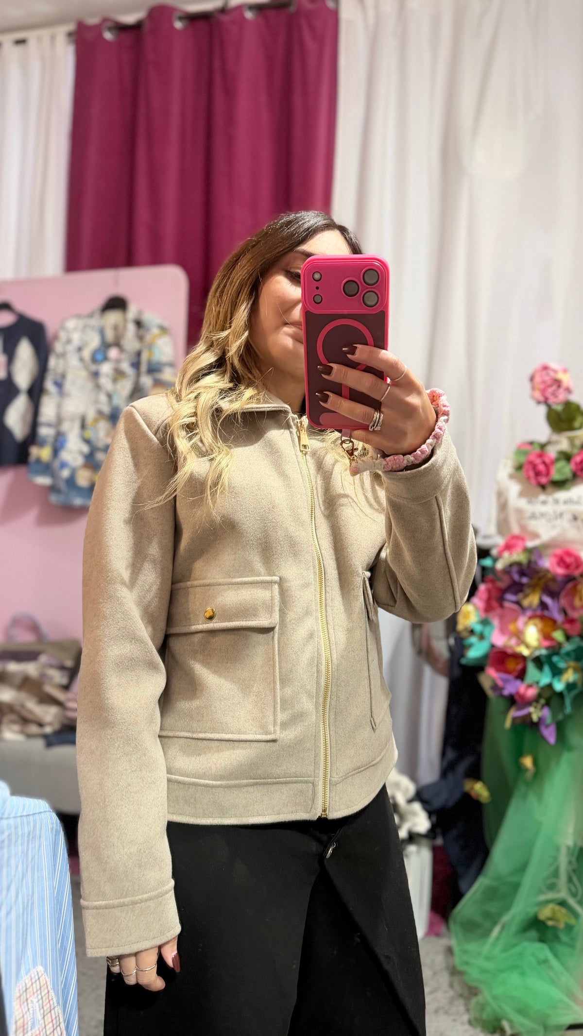 Cappottino corto beige