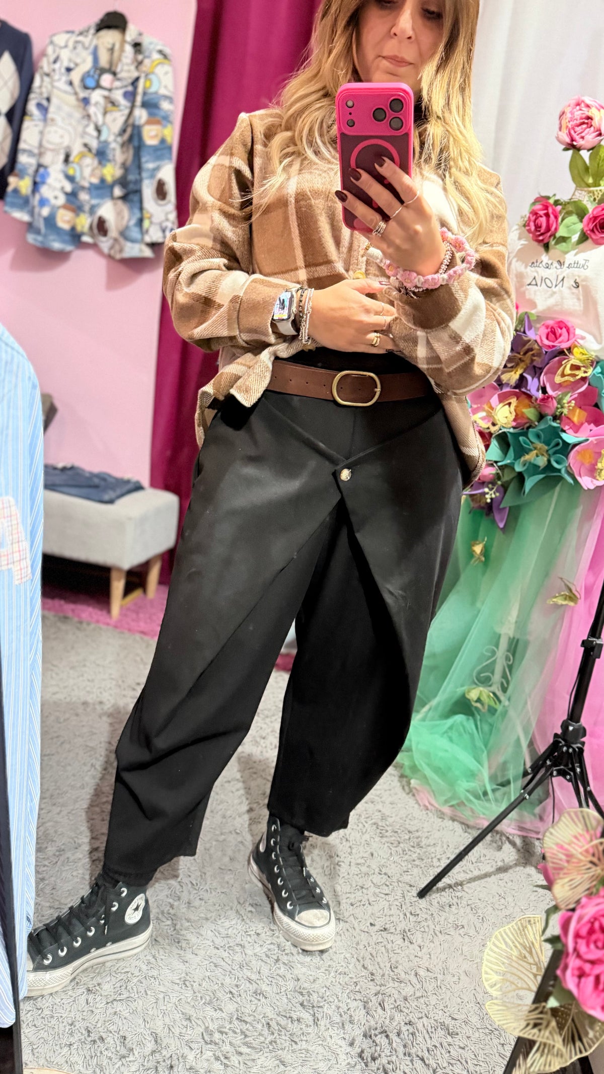 Pantalone punto Milano nero