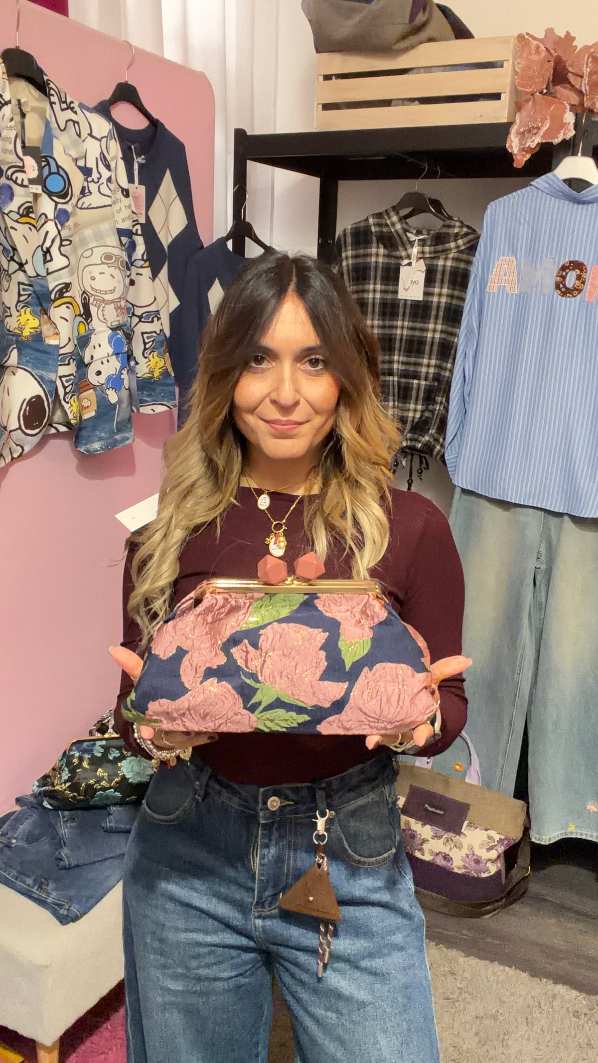 Borsa clip clap rose