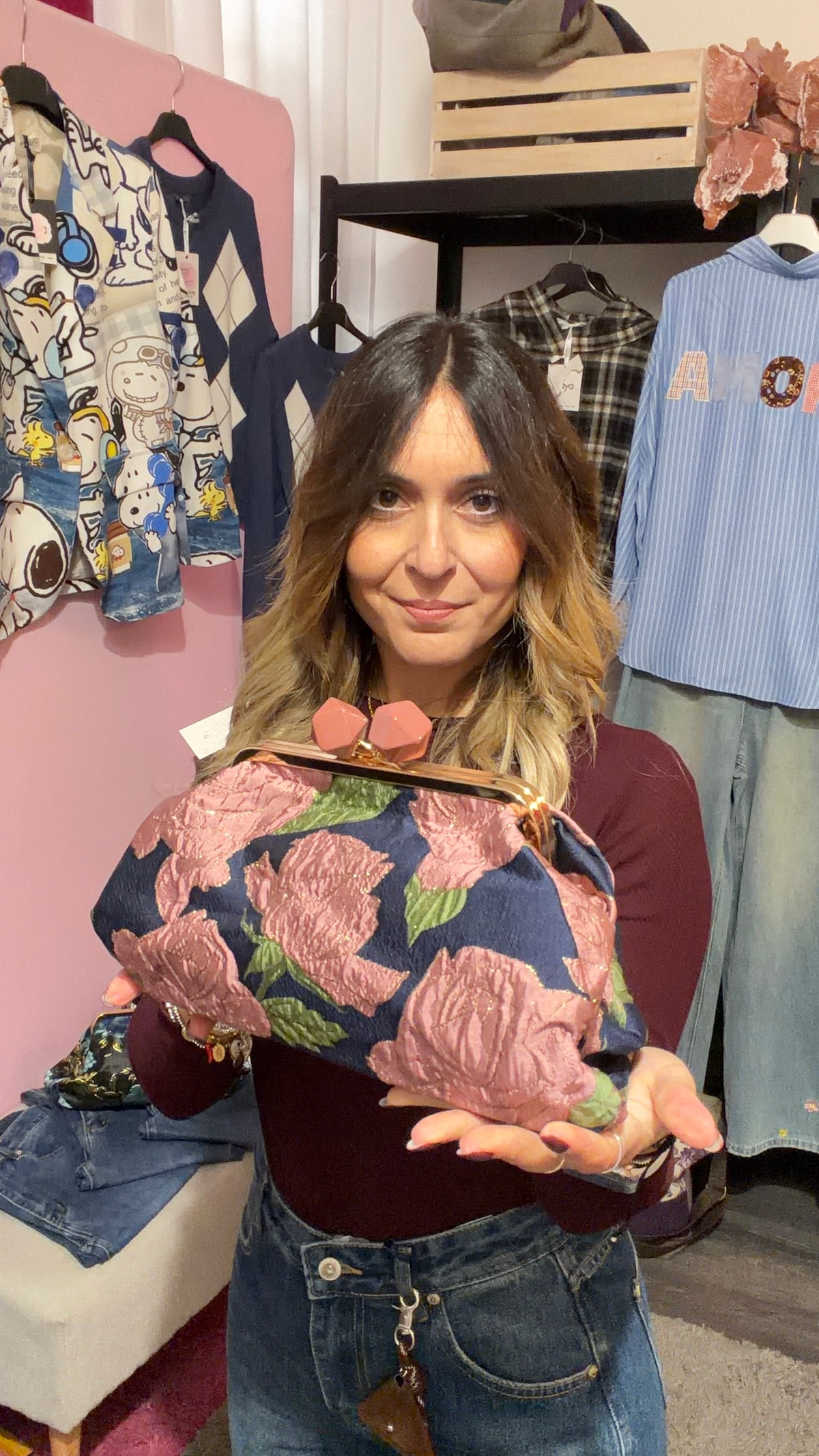 Borsa clip clap rose