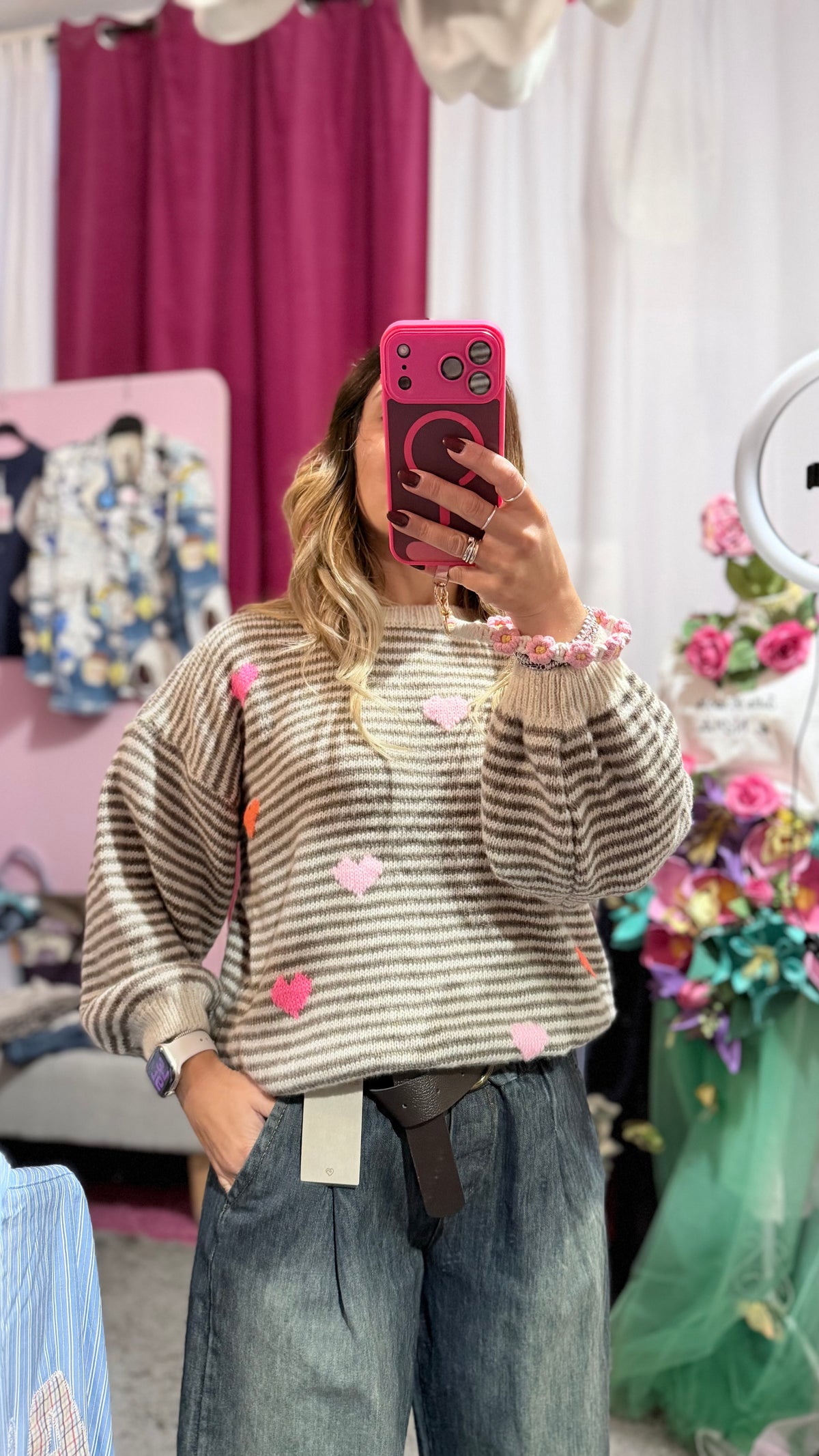 Pullo righe e cuori