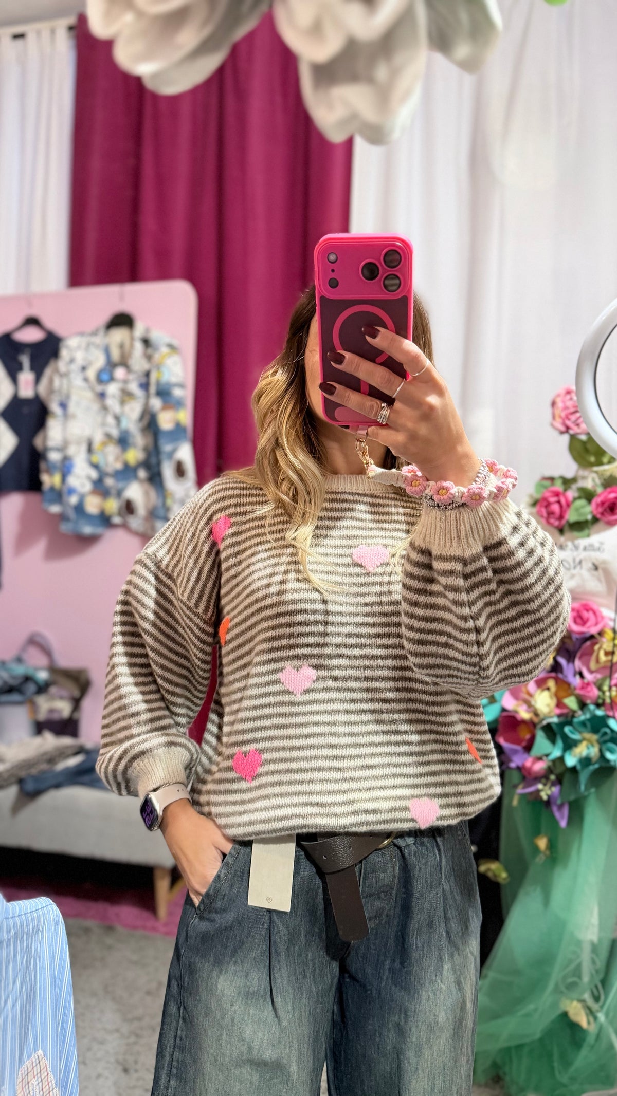 Pullo righe e cuori