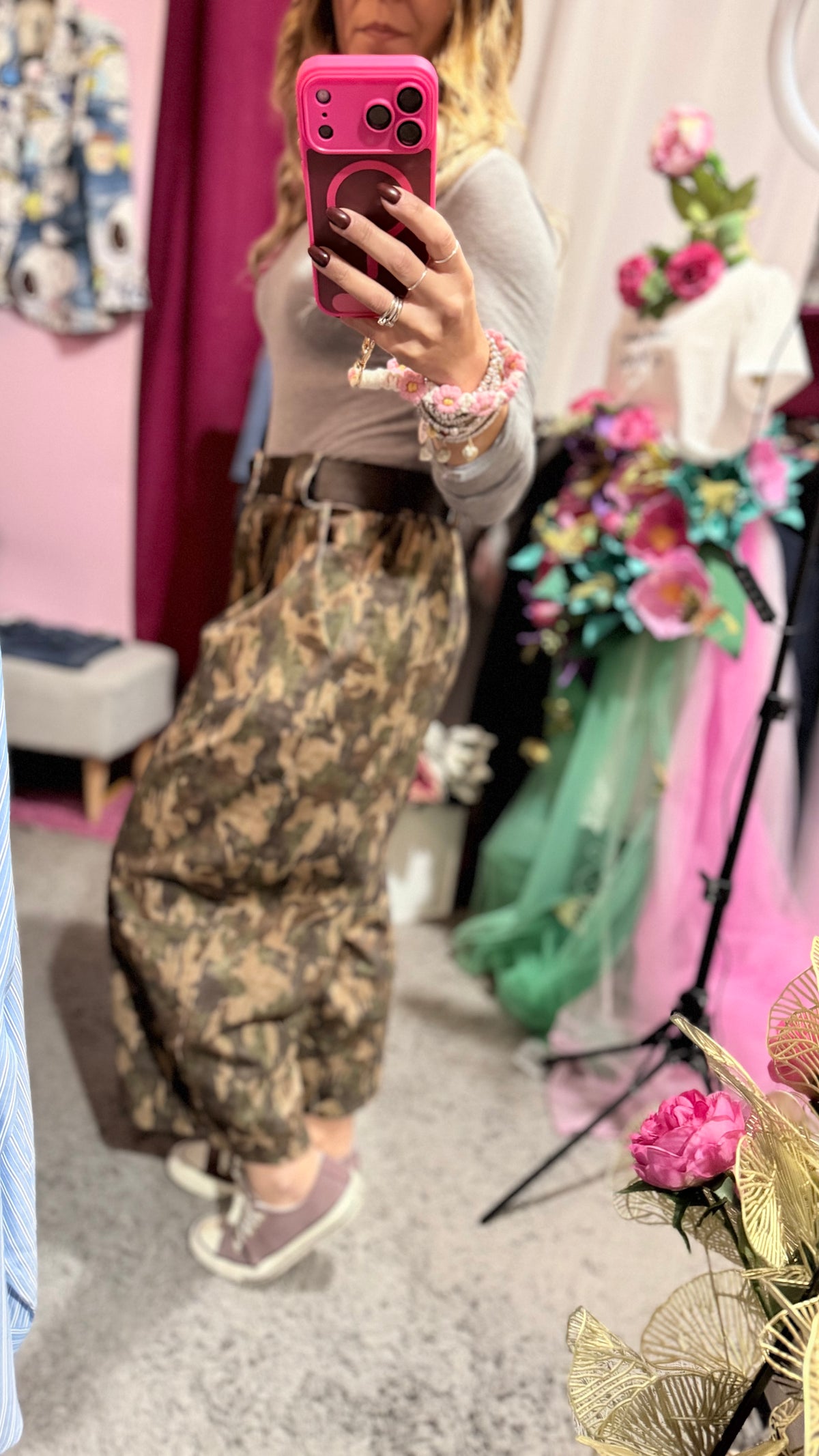 Pantalone mimetico balloon