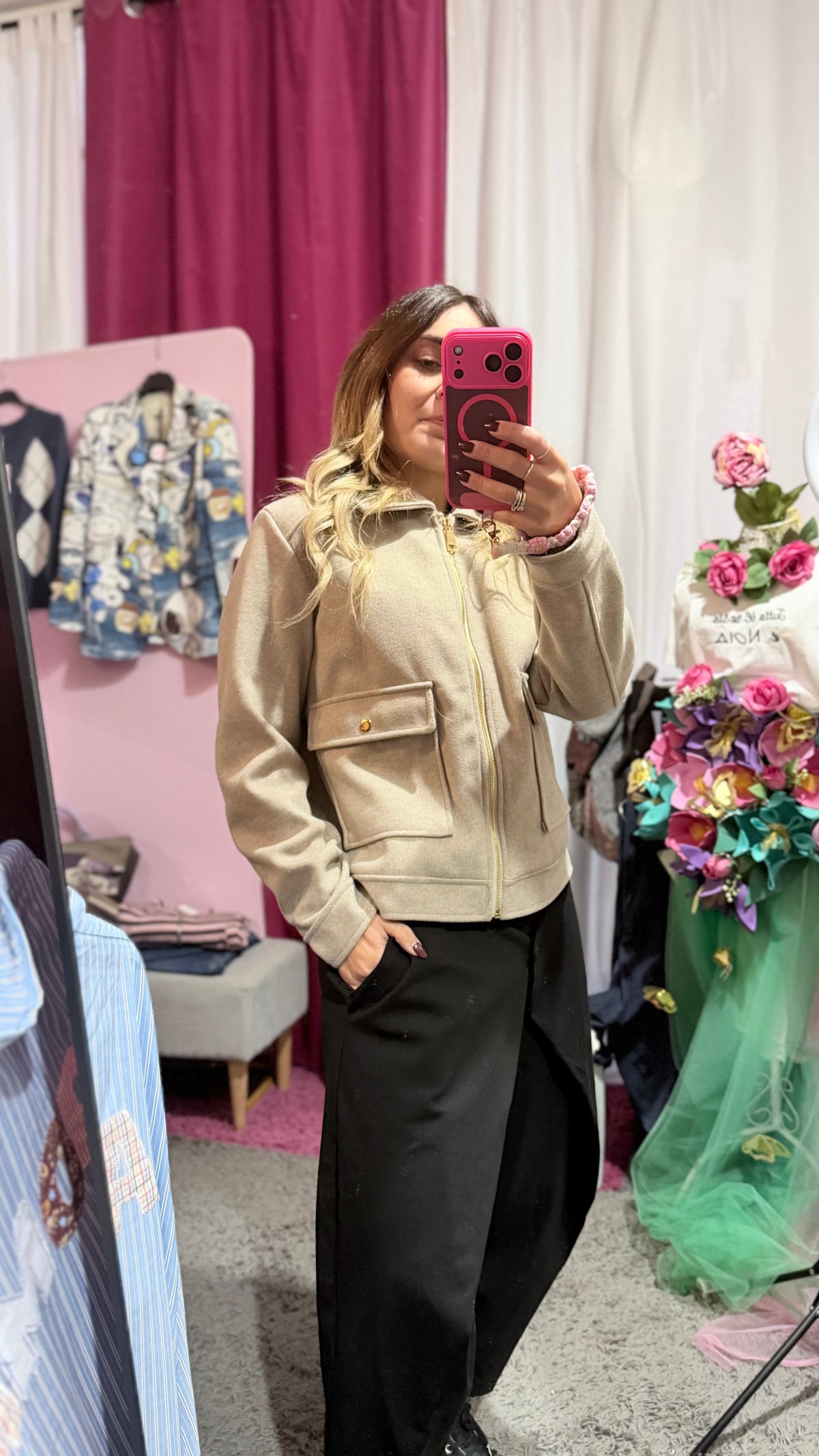 Cappottino corto beige