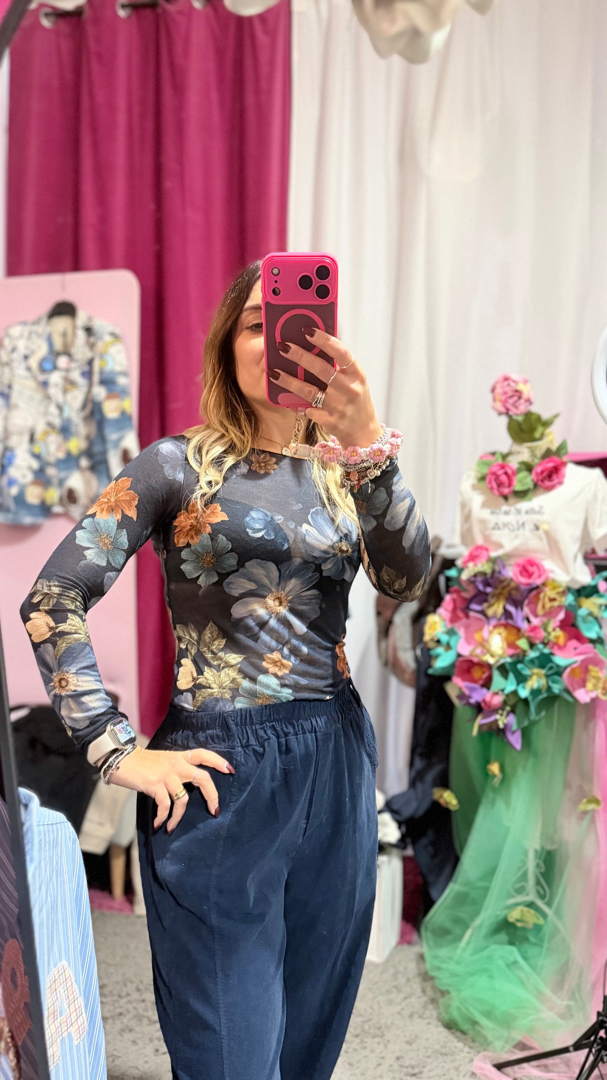 Cashmirina fiori blu
