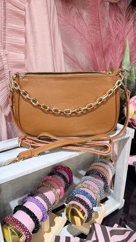 Borsa lunetta cuoio