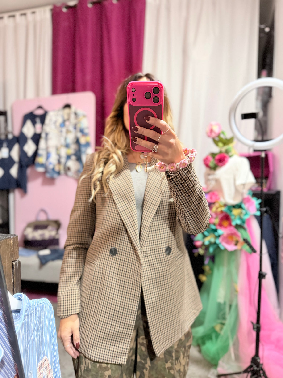 Blazer fantasia doppiopetto