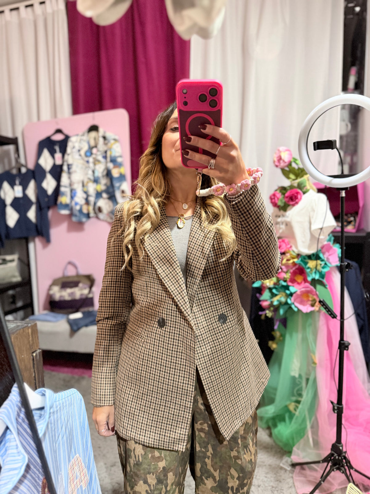 Blazer fantasia doppiopetto