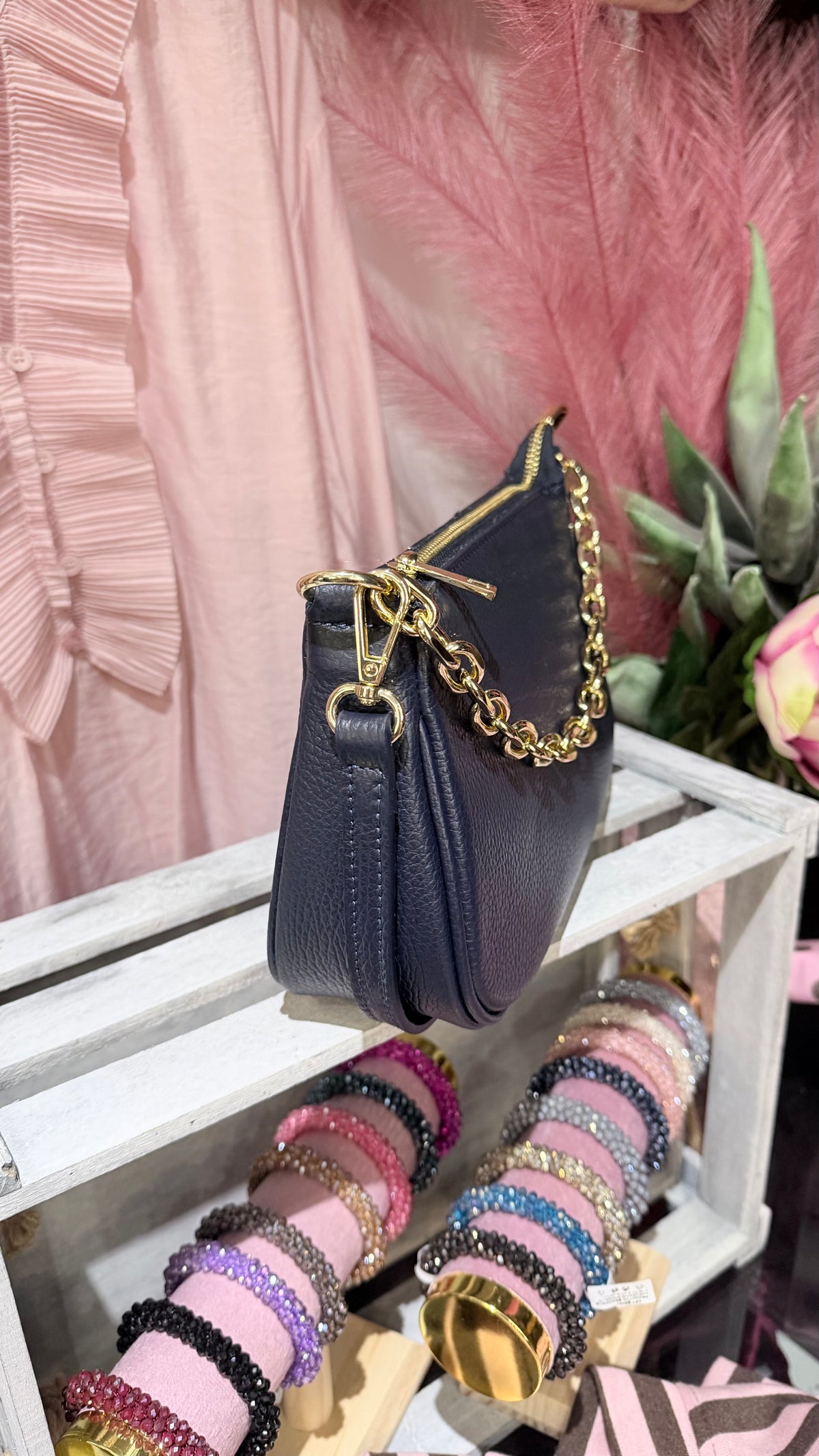 Borsa lunetta blu