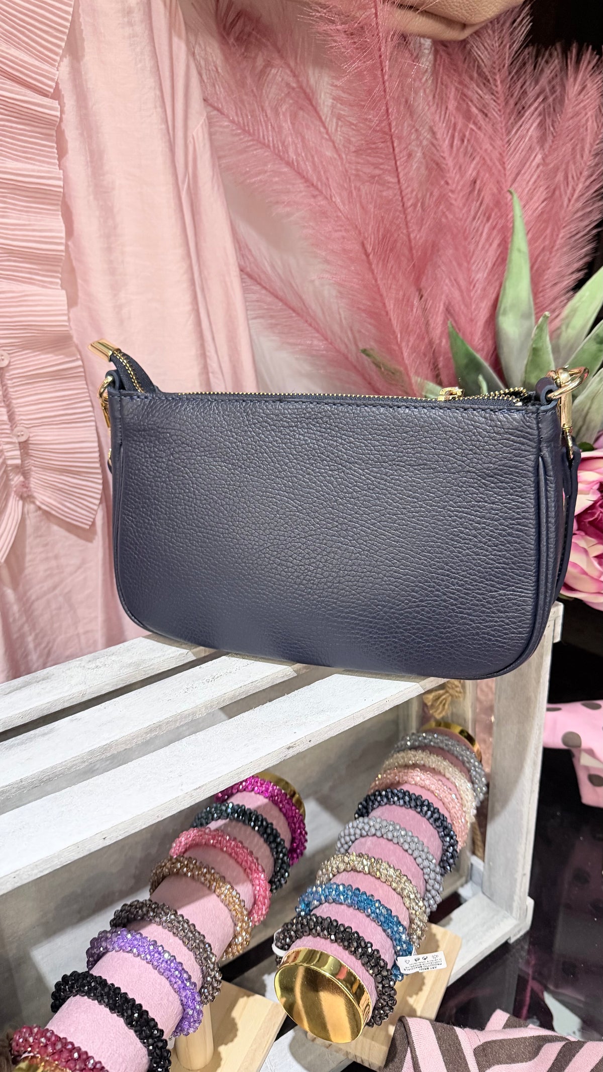 Borsa lunetta blu