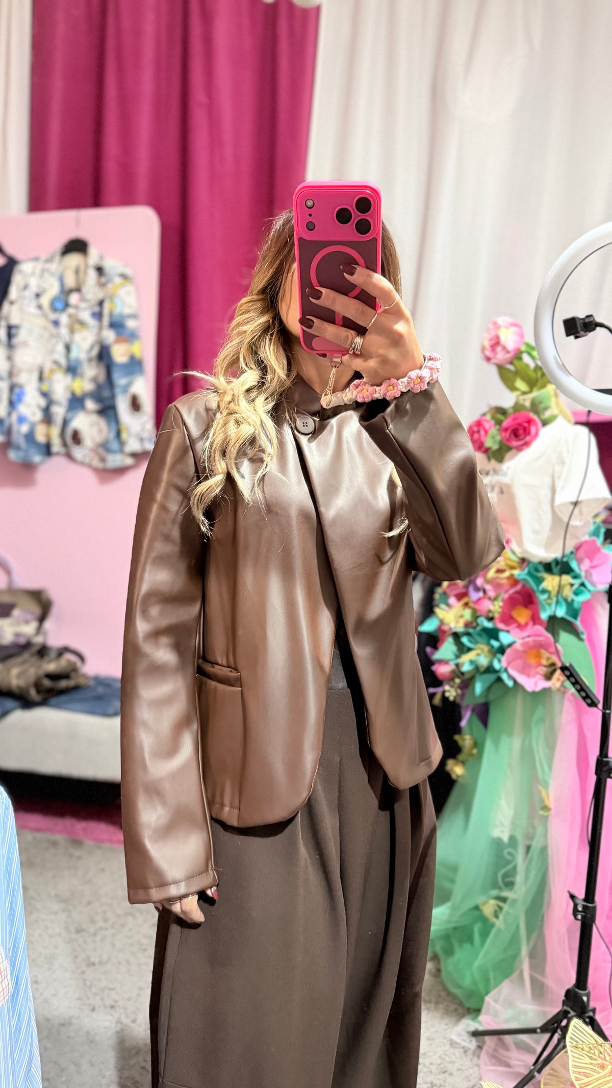 Blazer ecopelle moro