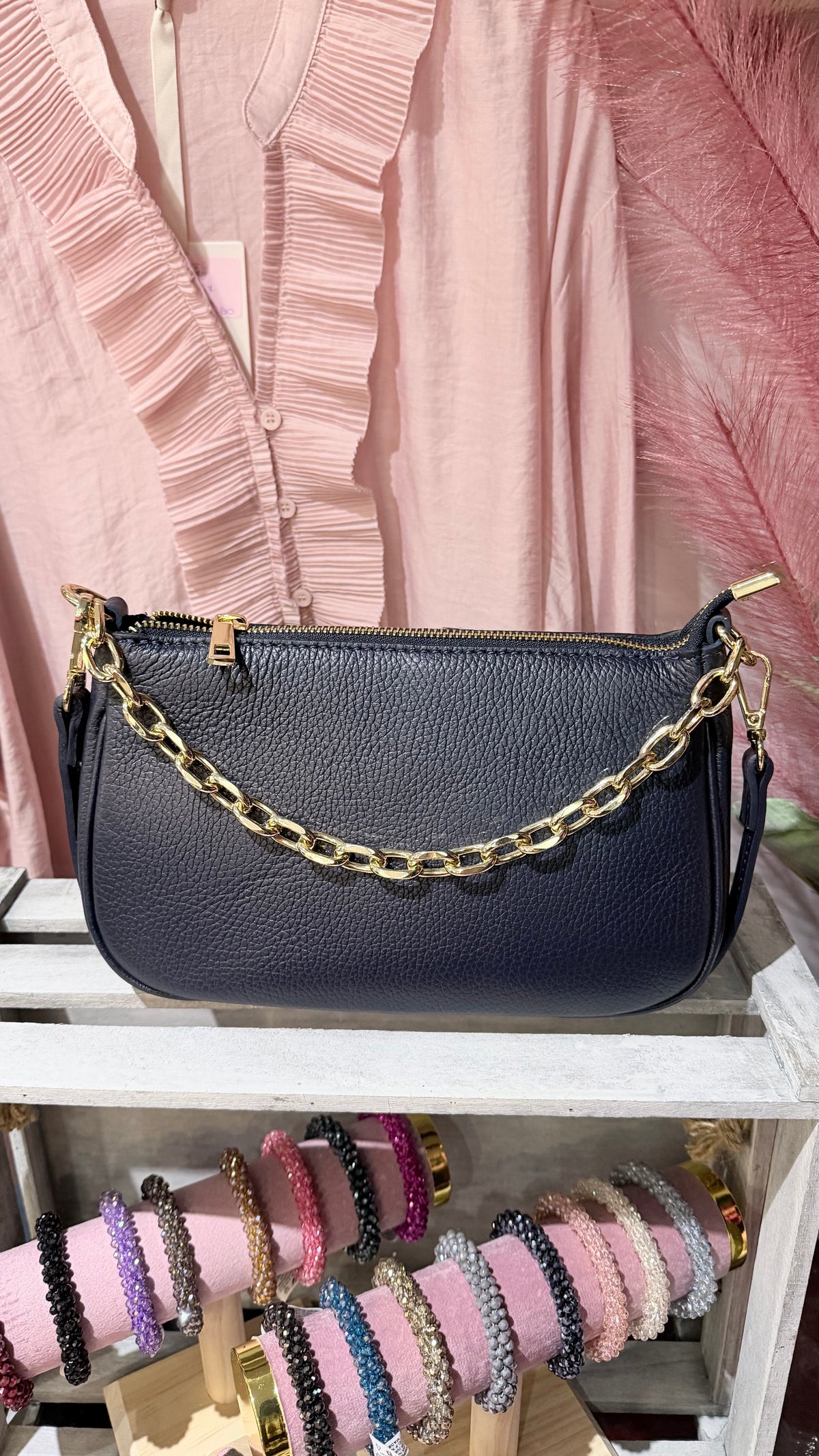 Borsa lunetta blu