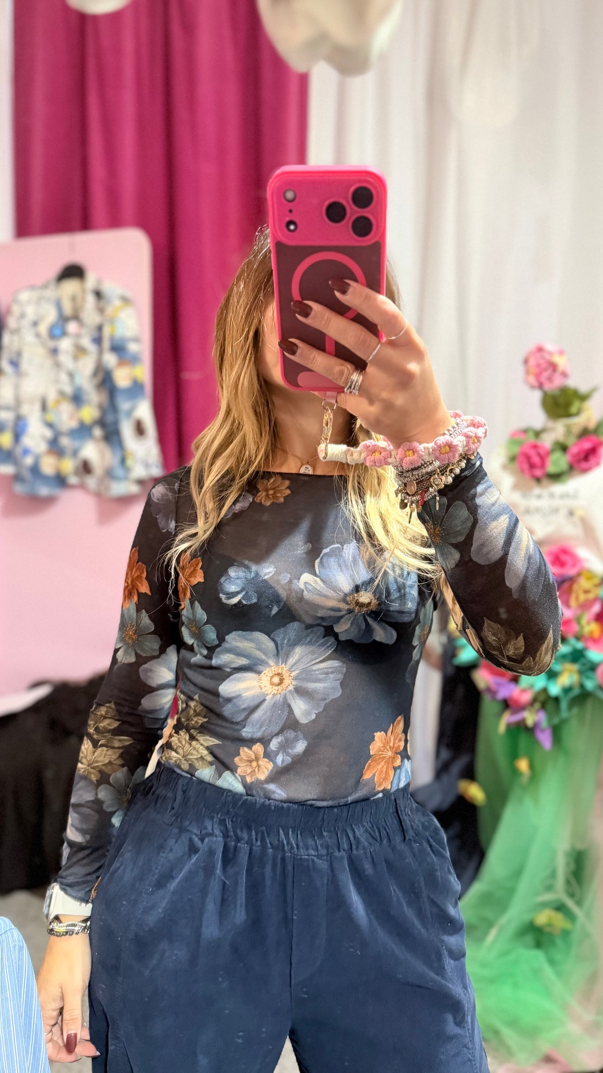 Cashmirina fiori blu