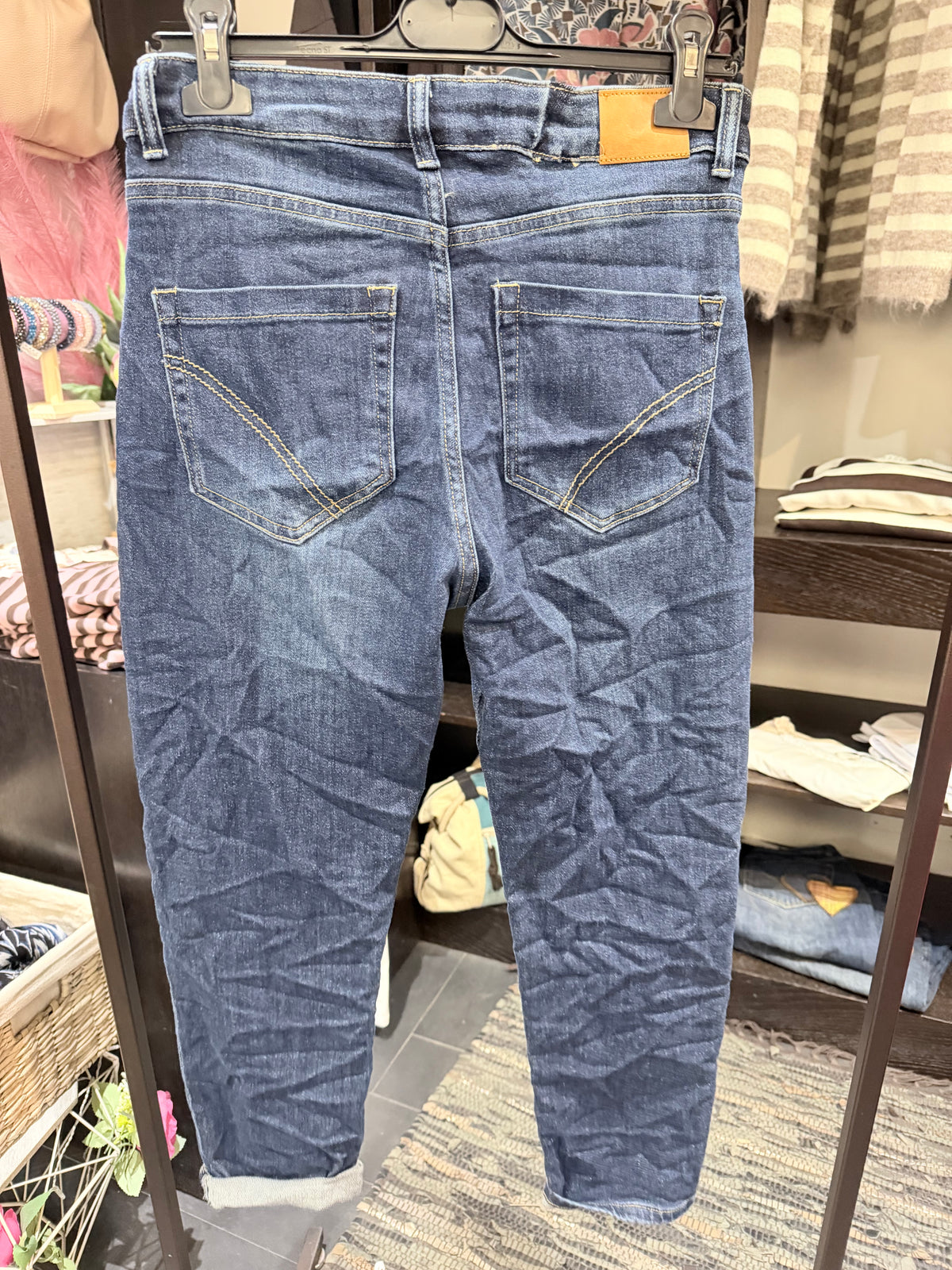 Jeans skinny bottoni gioiello