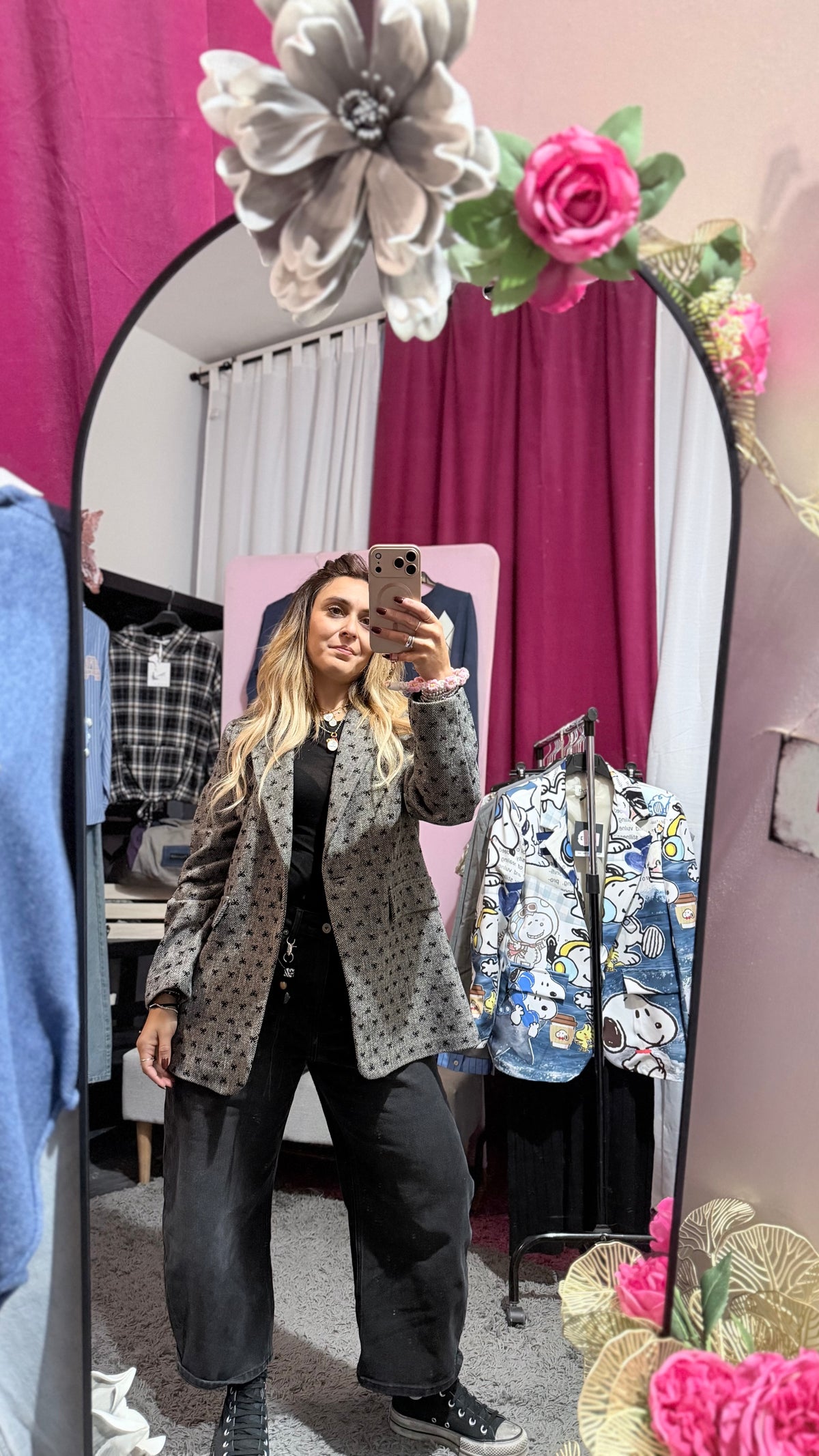 Blazer fiocchetti nero