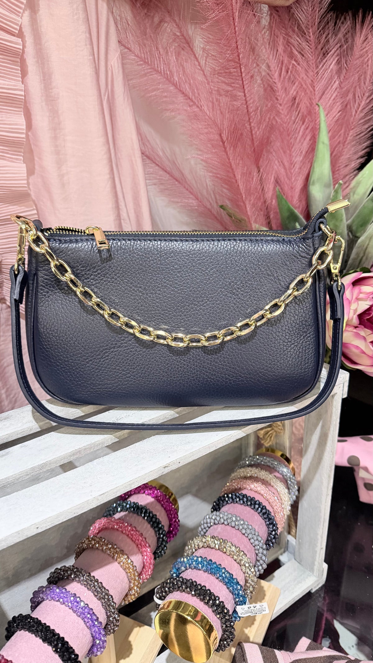 Borsa lunetta blu