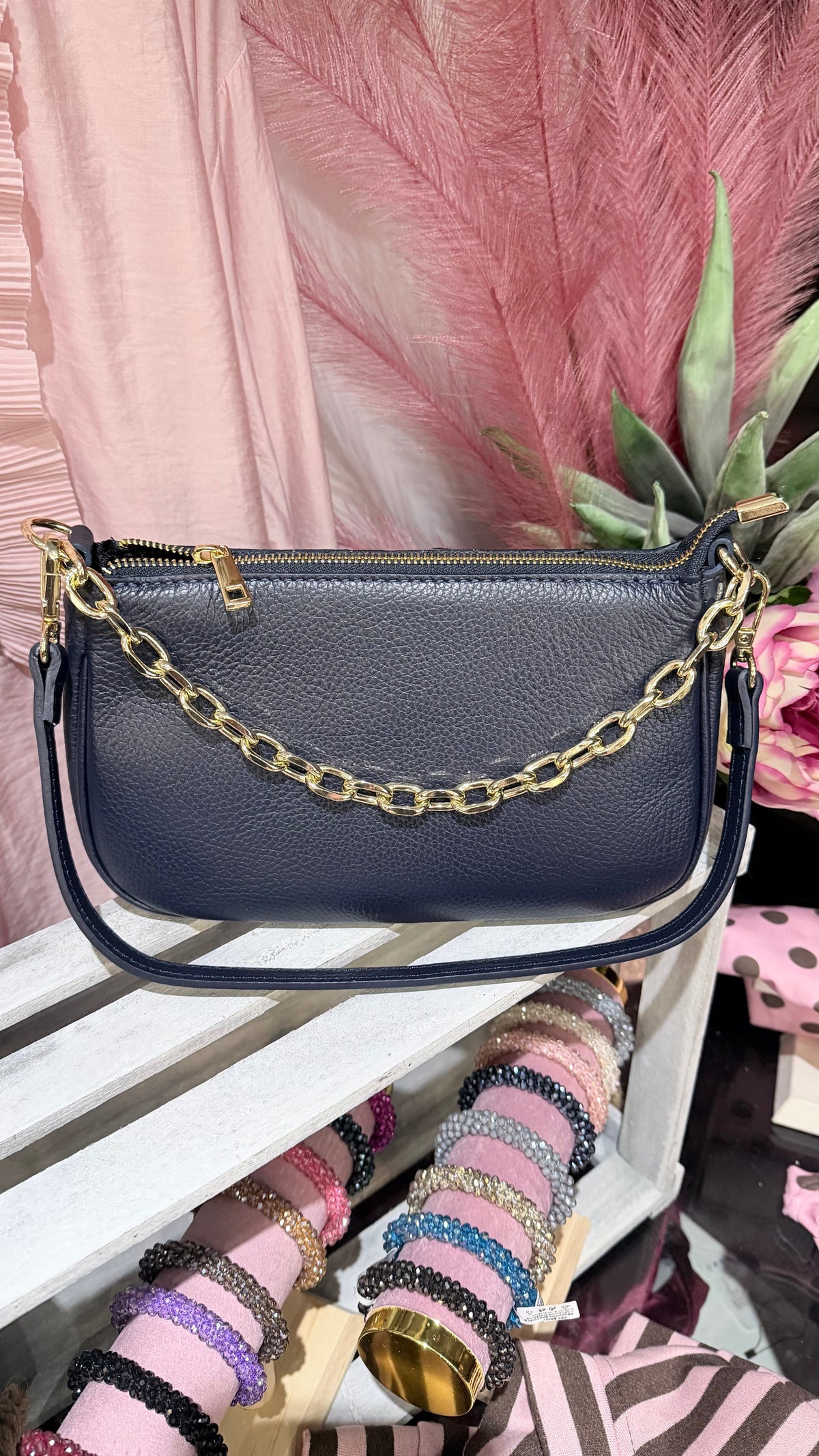 Borsa lunetta blu