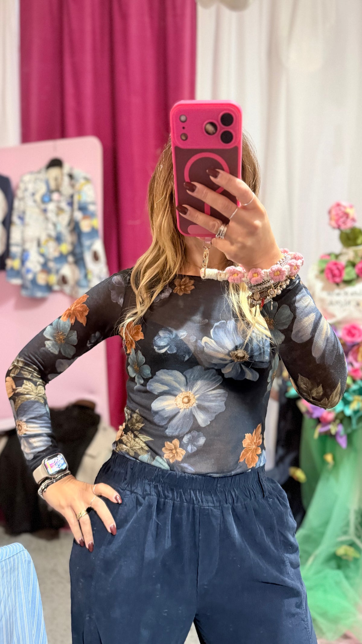 Cashmirina fiori blu