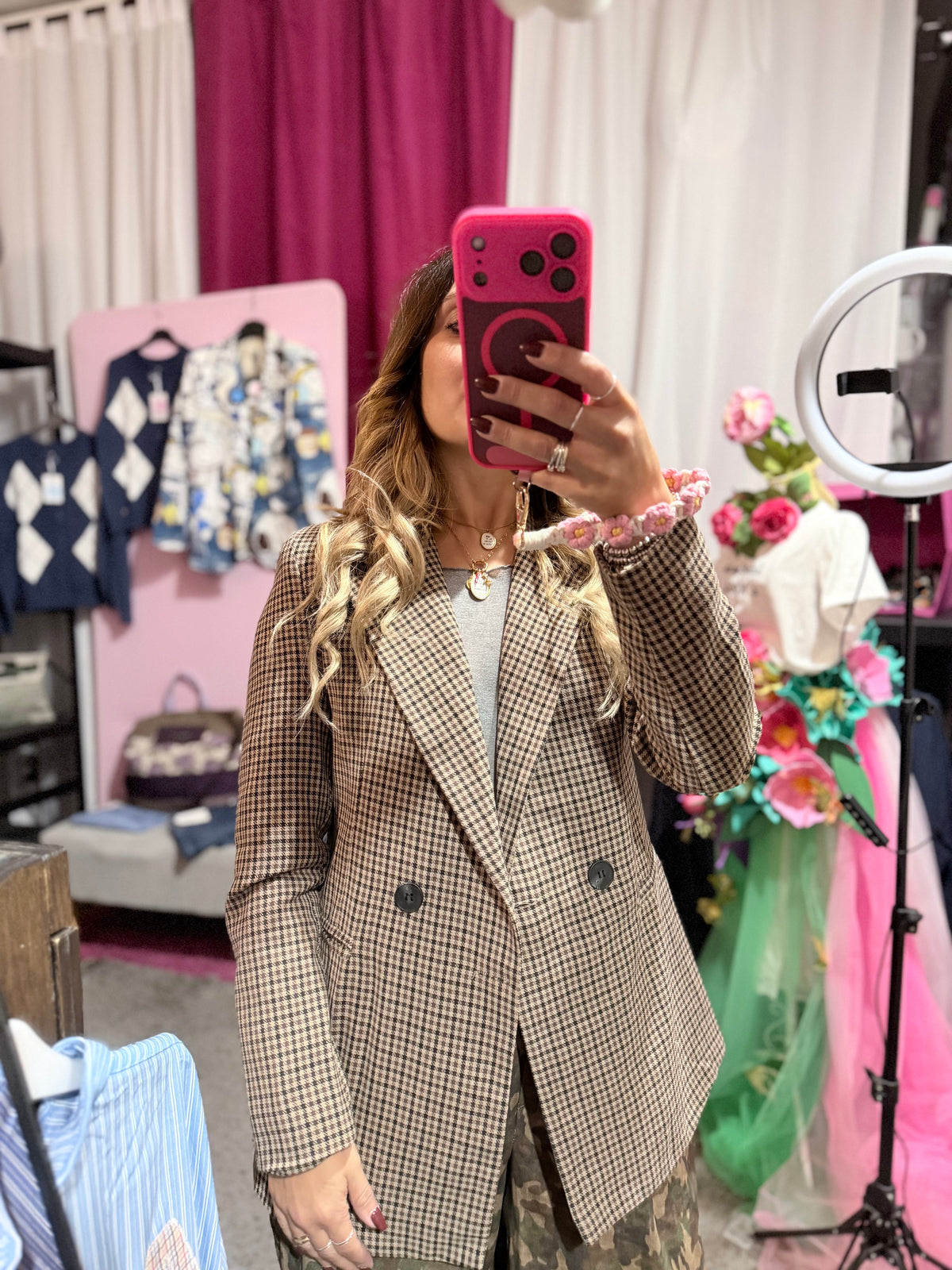 Blazer fantasia doppiopetto