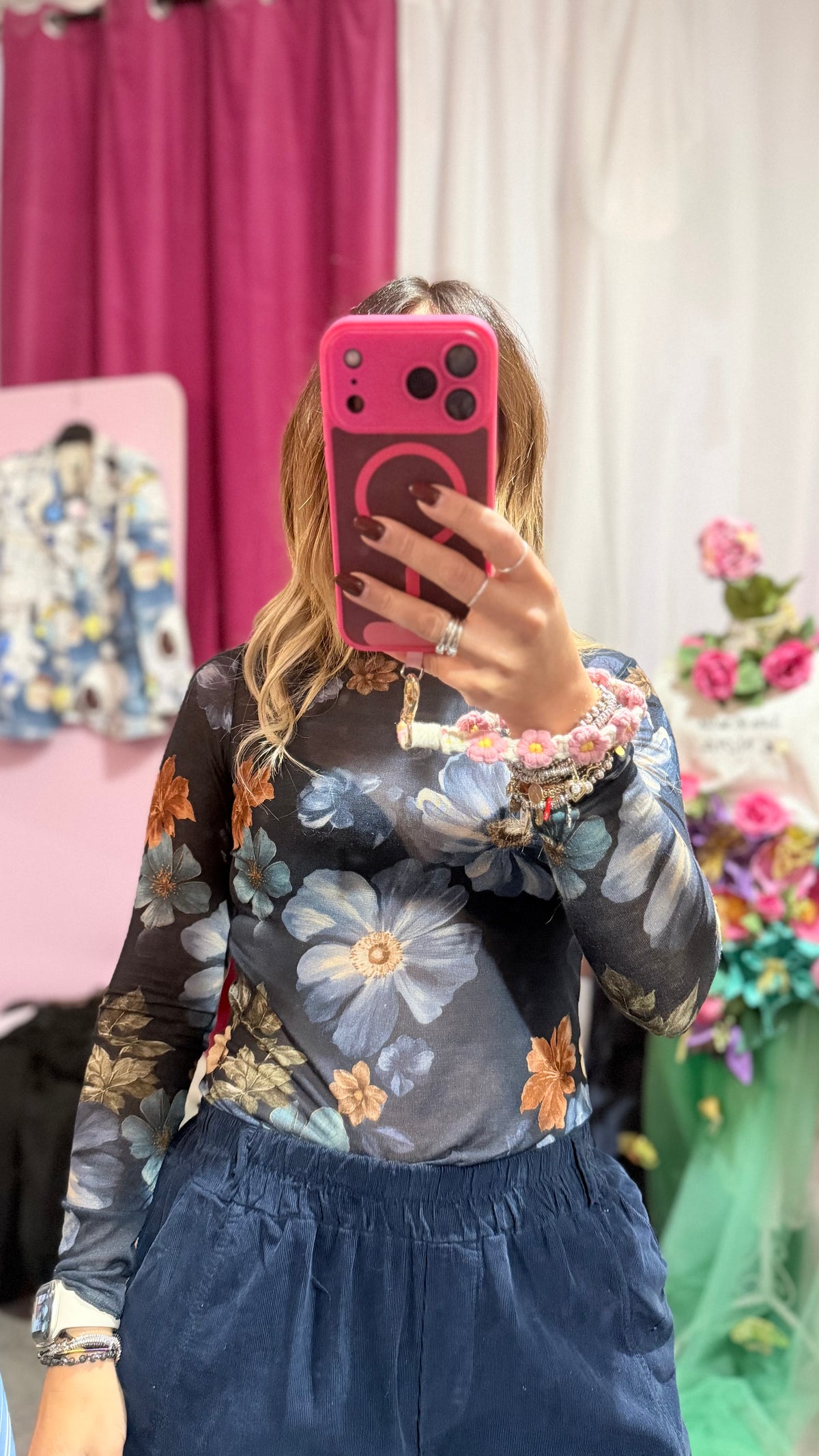Cashmirina fiori blu
