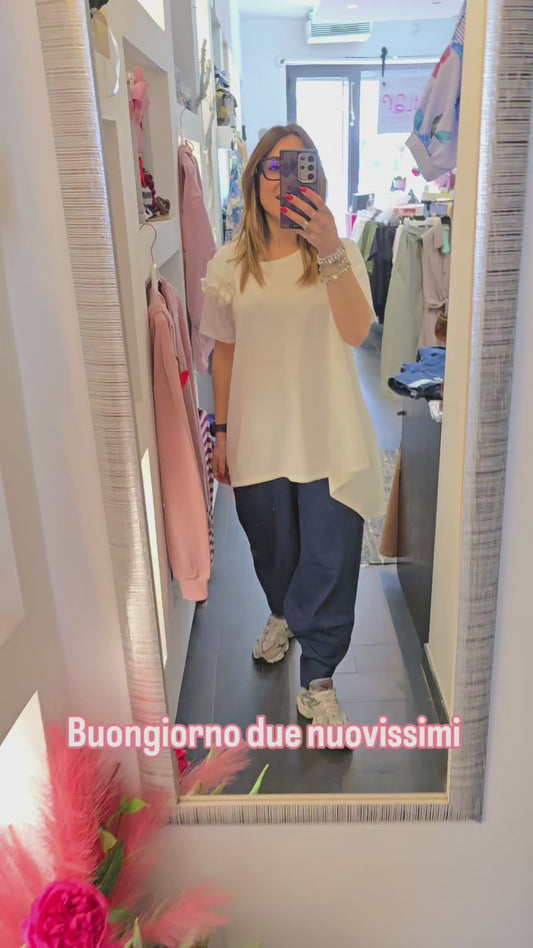 T shirt trapezio bianca