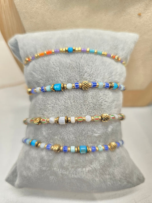Bracciale pietrine bianche