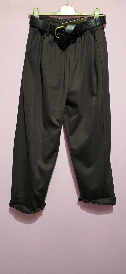 Pantalone regular moro con cintura