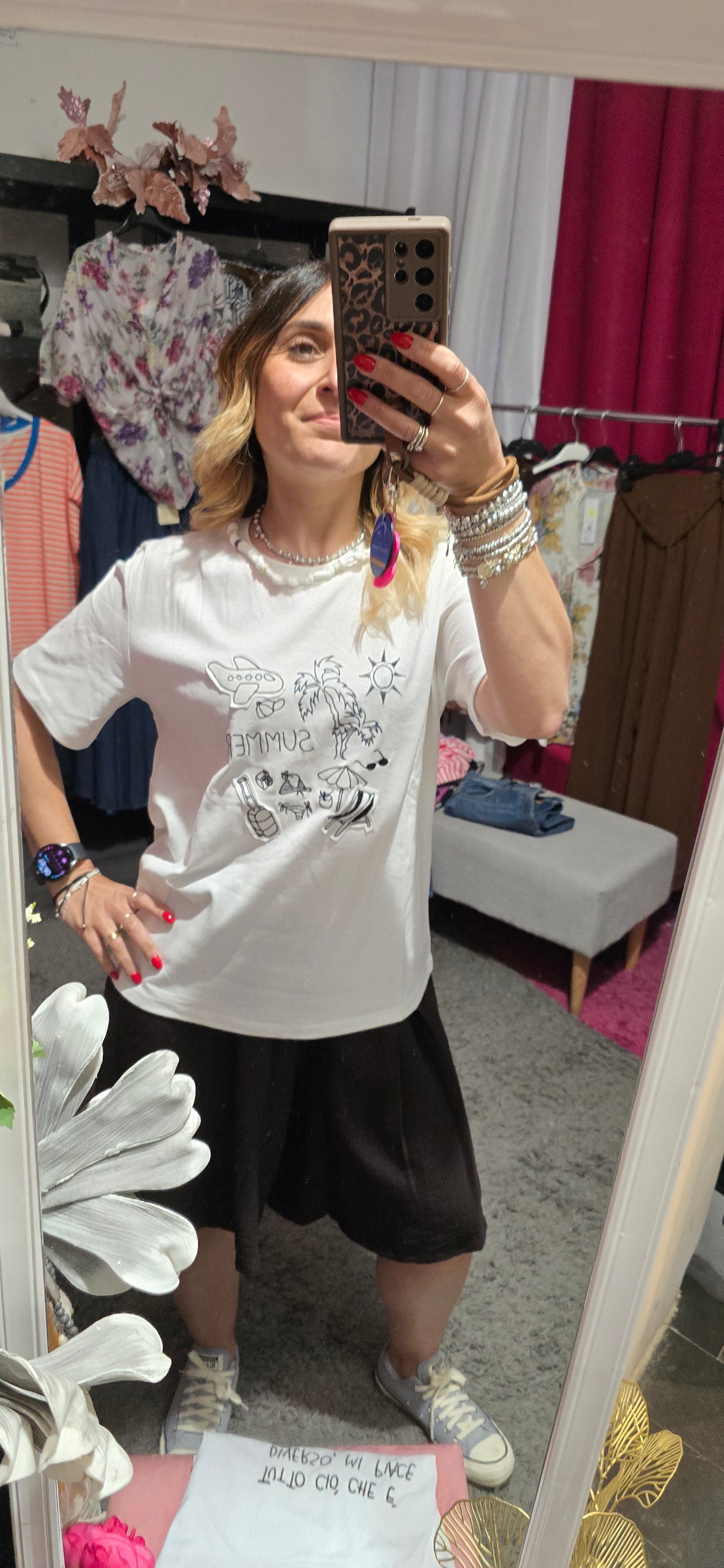 T shirt summer con collana