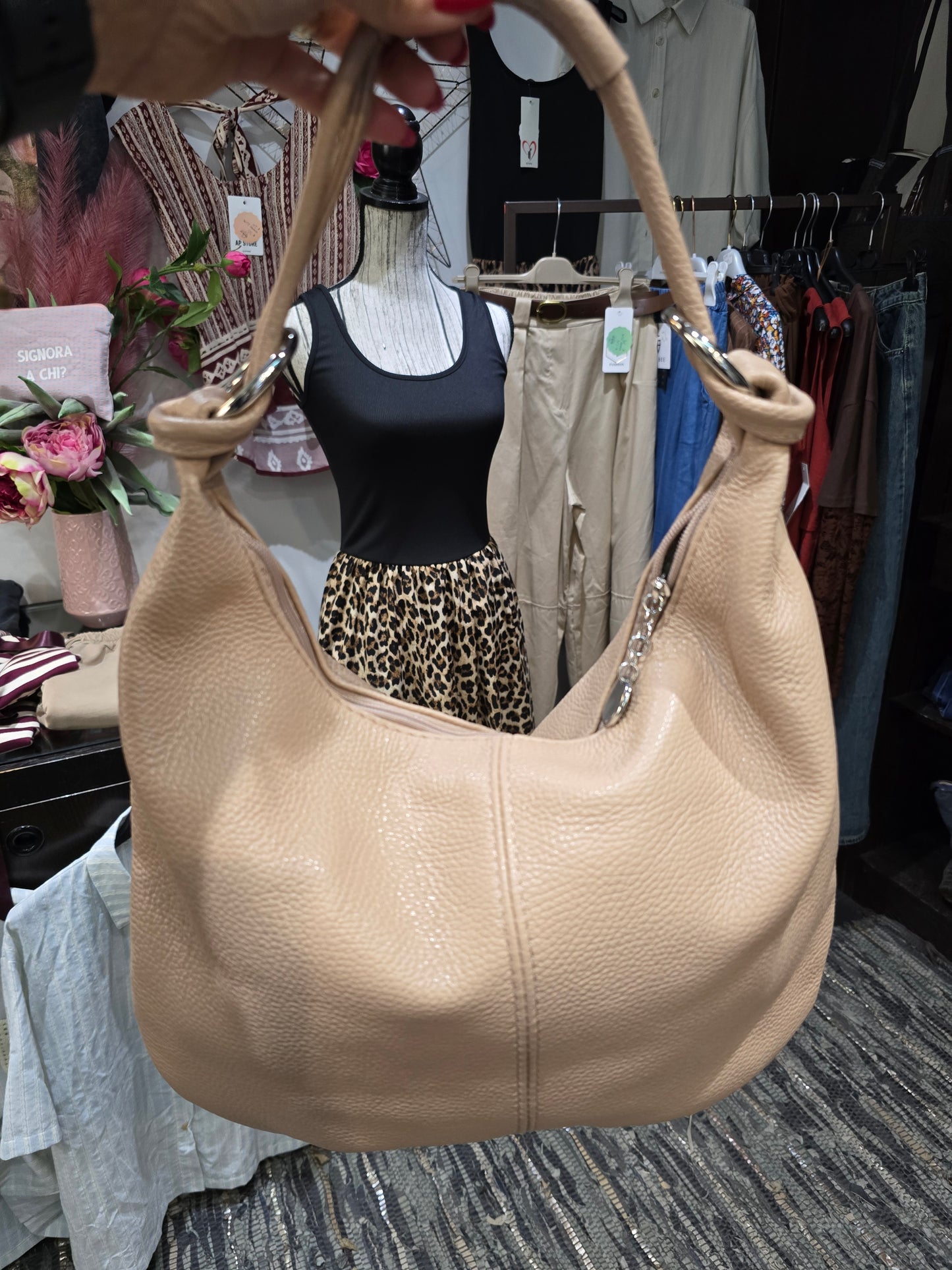 Borsa hobo cipria