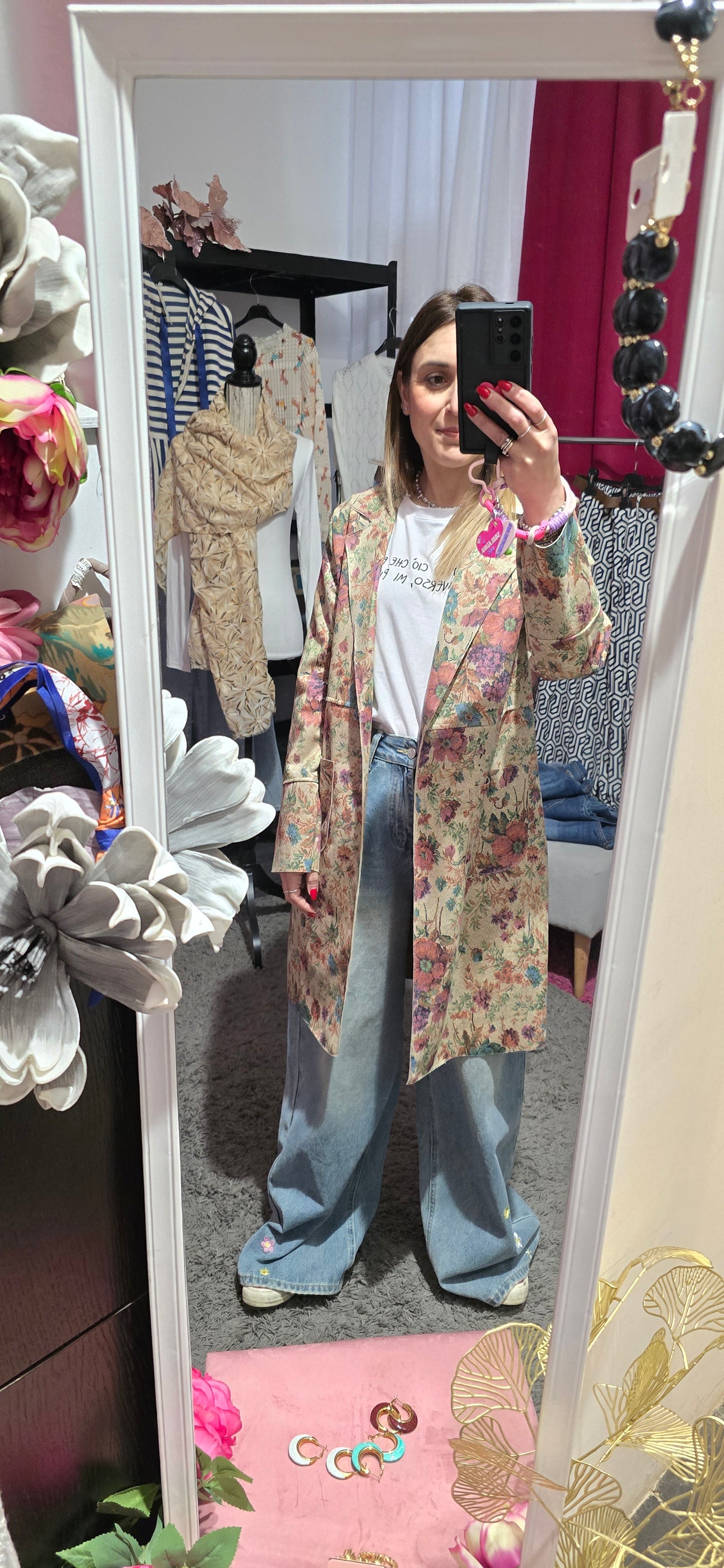 Spolverino suede fiori 💐