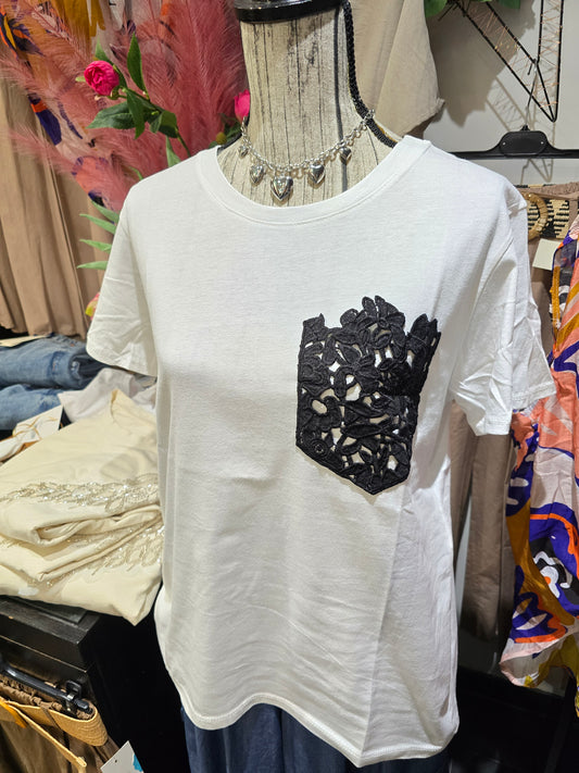 T shirt taschino ricamato