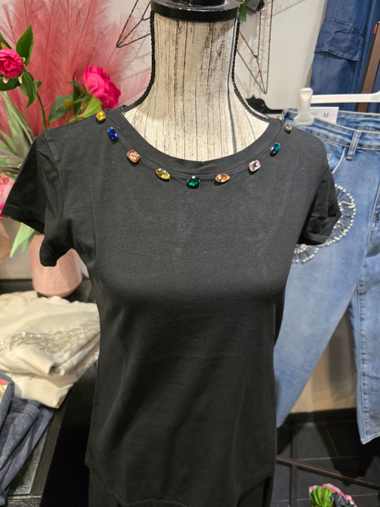 t shirt con strass