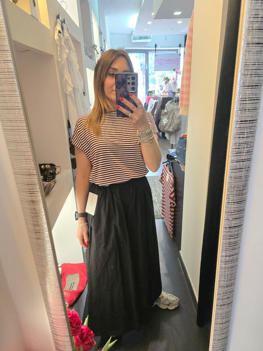 T shirt righe bordeaux