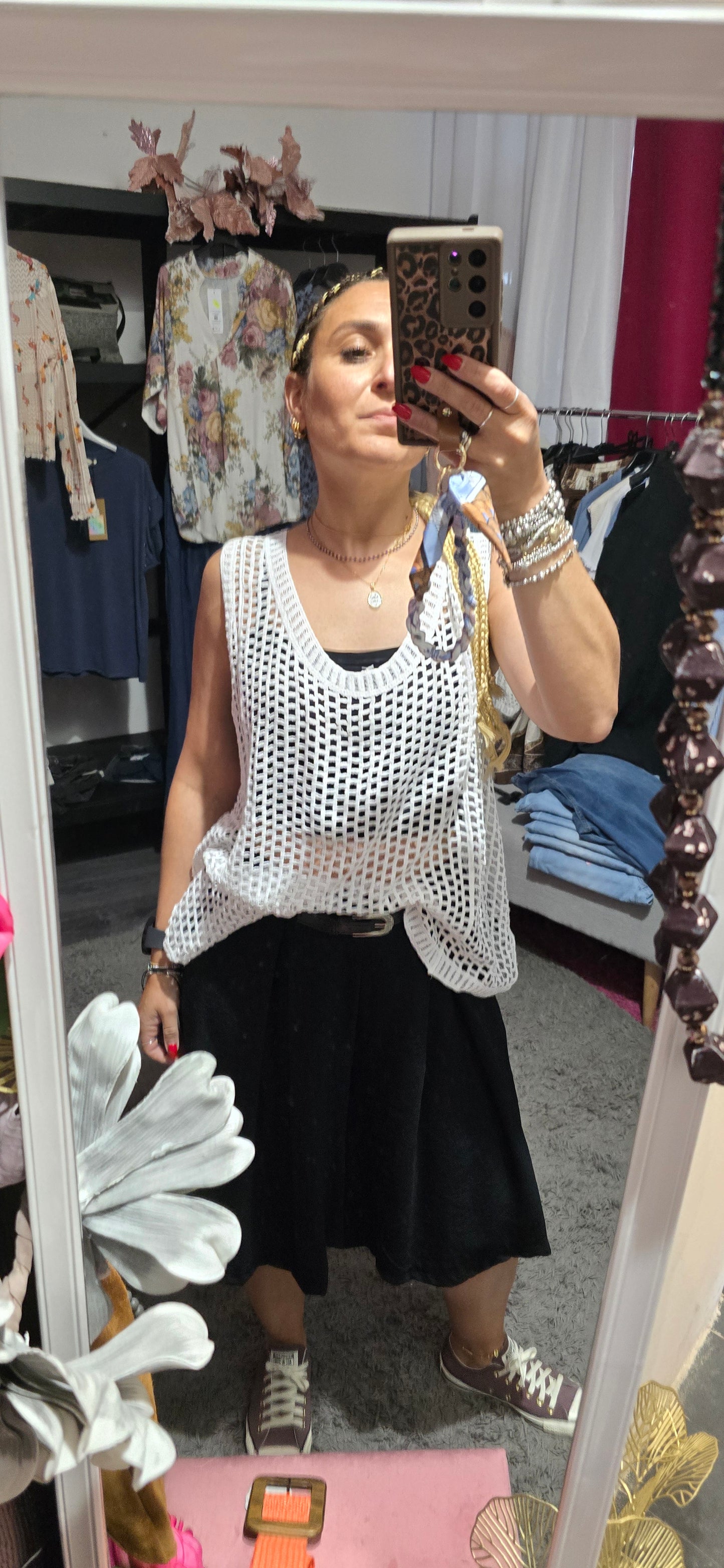 Maglia a rete con top